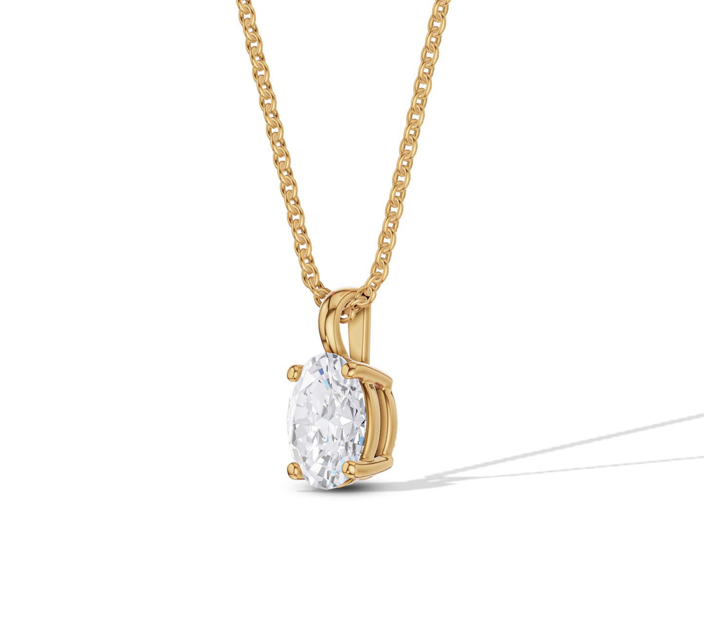 diamond oval necklace