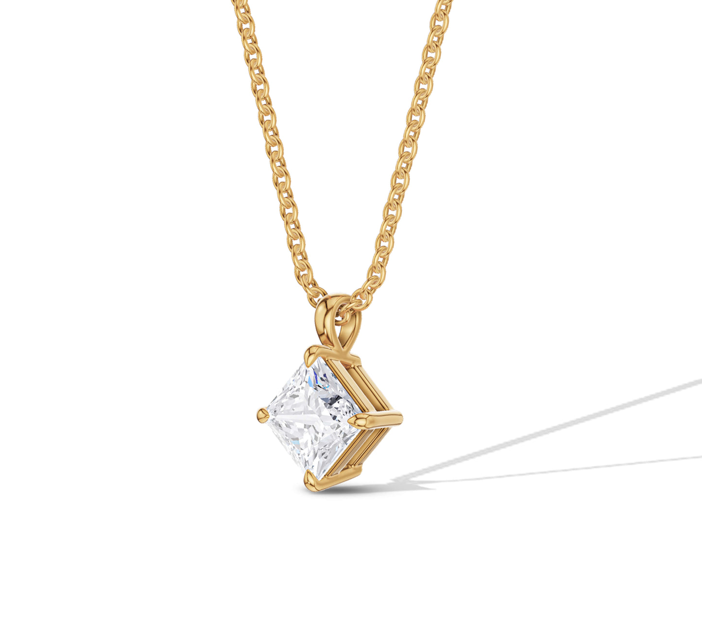 gold necklace with diamond