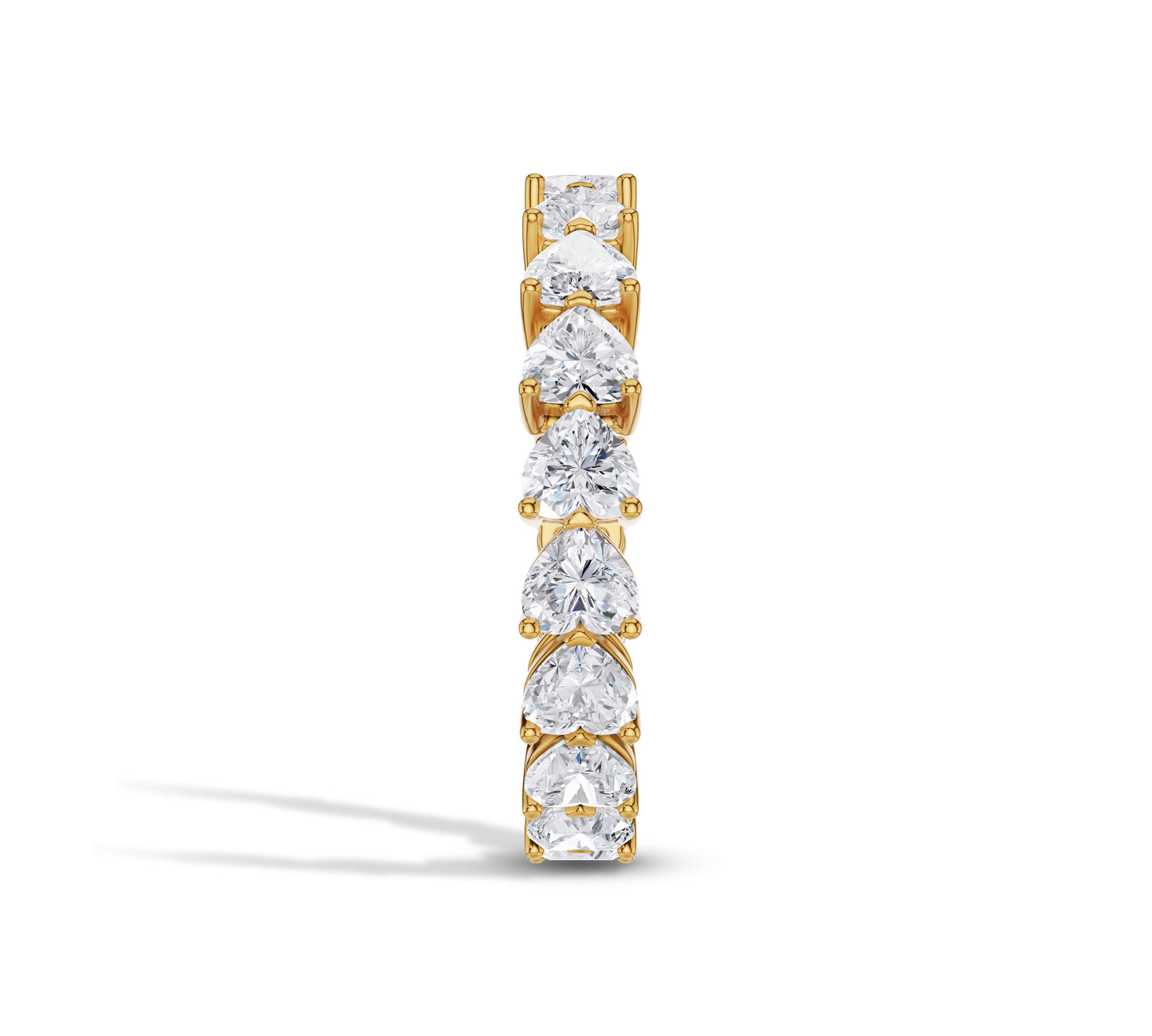 Lab Grown Heart Shaped Diamond Band