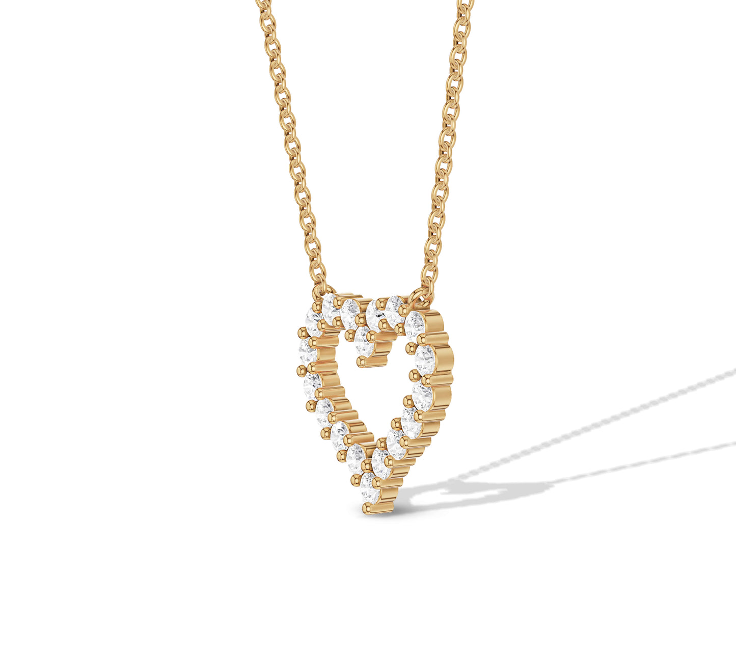 heart diamond necklace