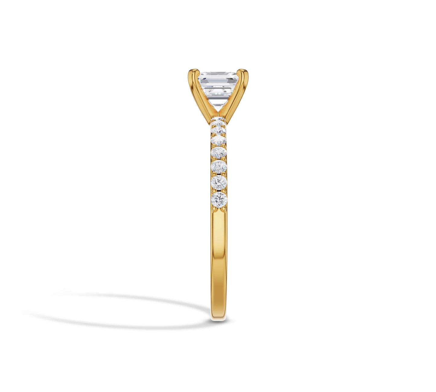 engageent ring with pave diamonds