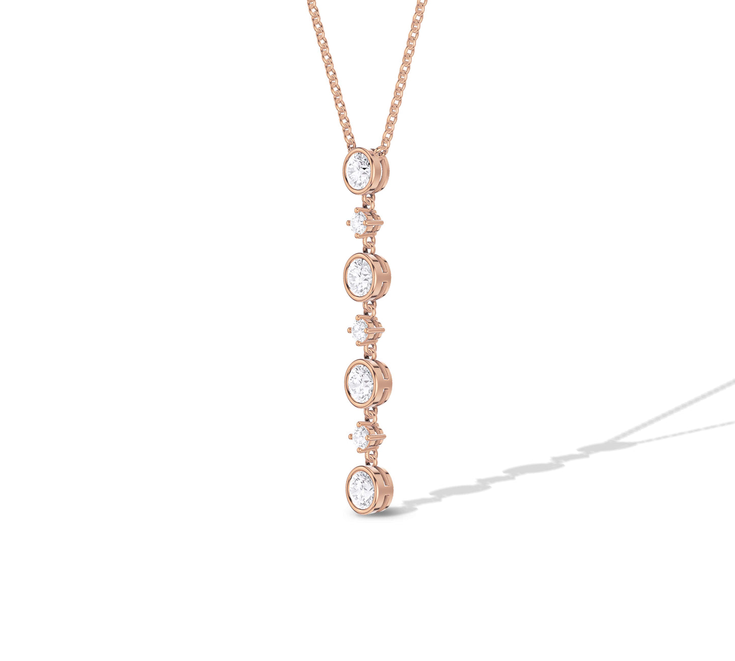 Rose gold journey necklace