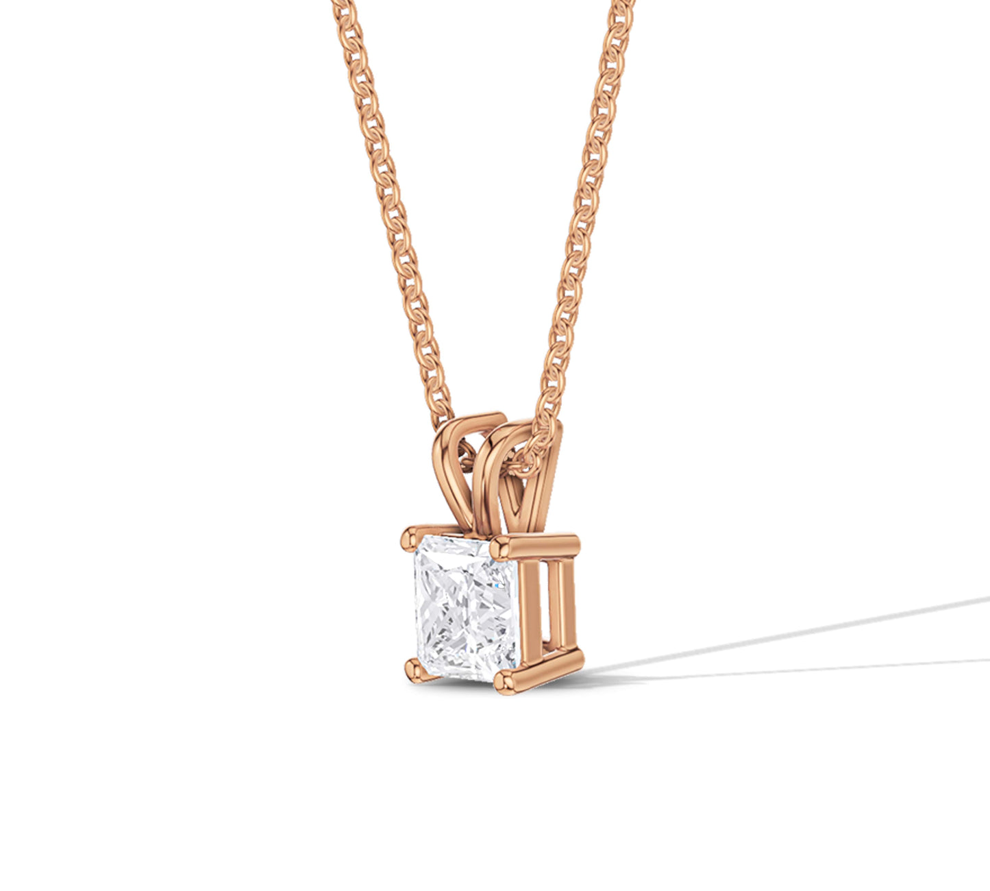 square diamond pendant