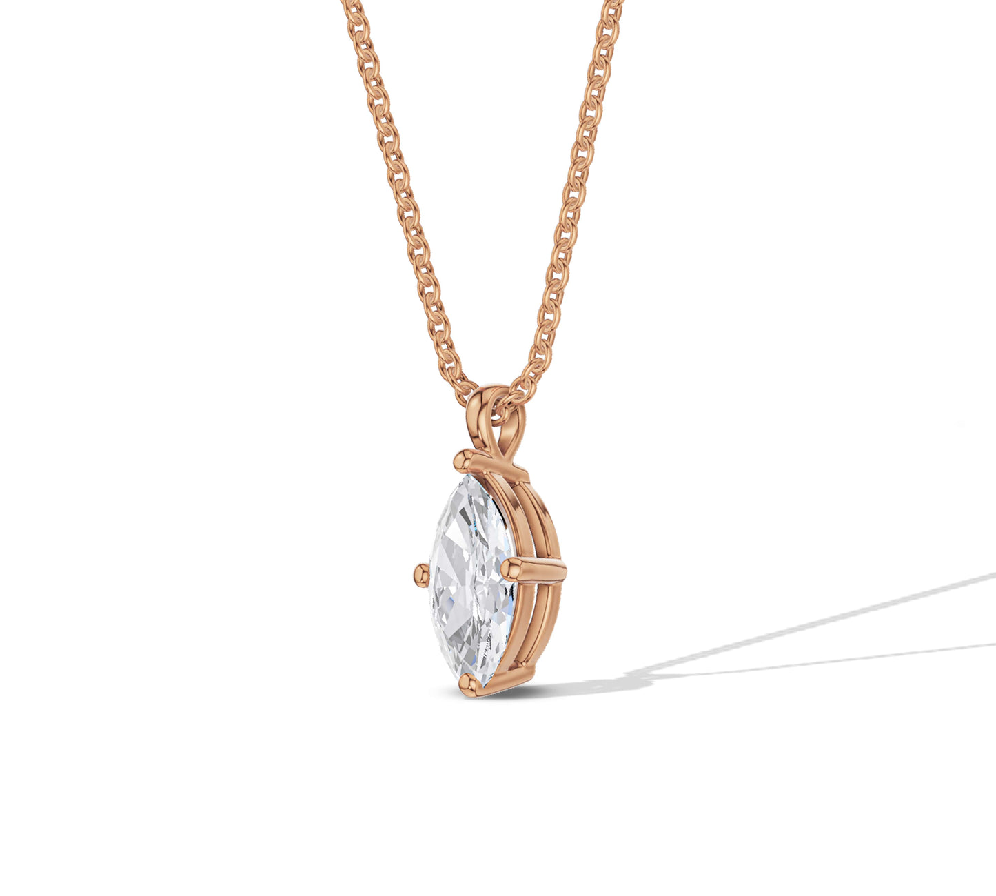 lab grown solitaire diamond necklace
