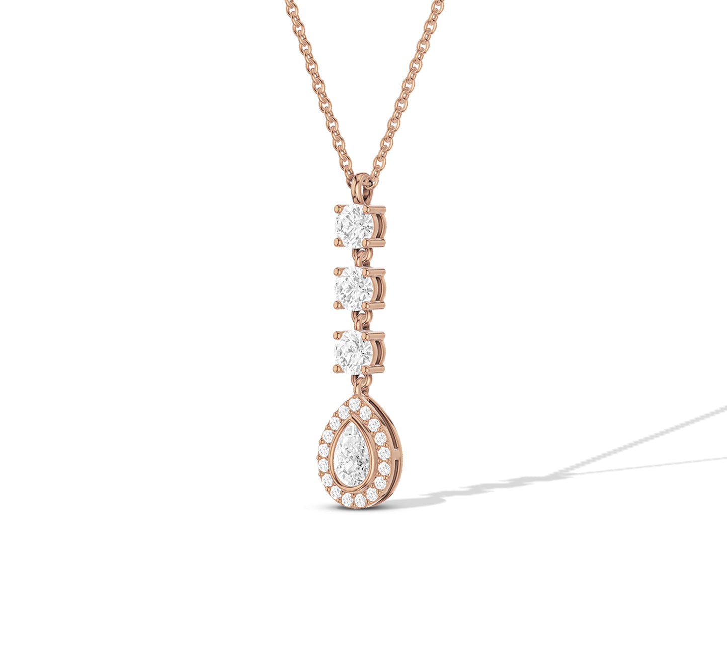 Elegant and timeless gold diamond drop pendant