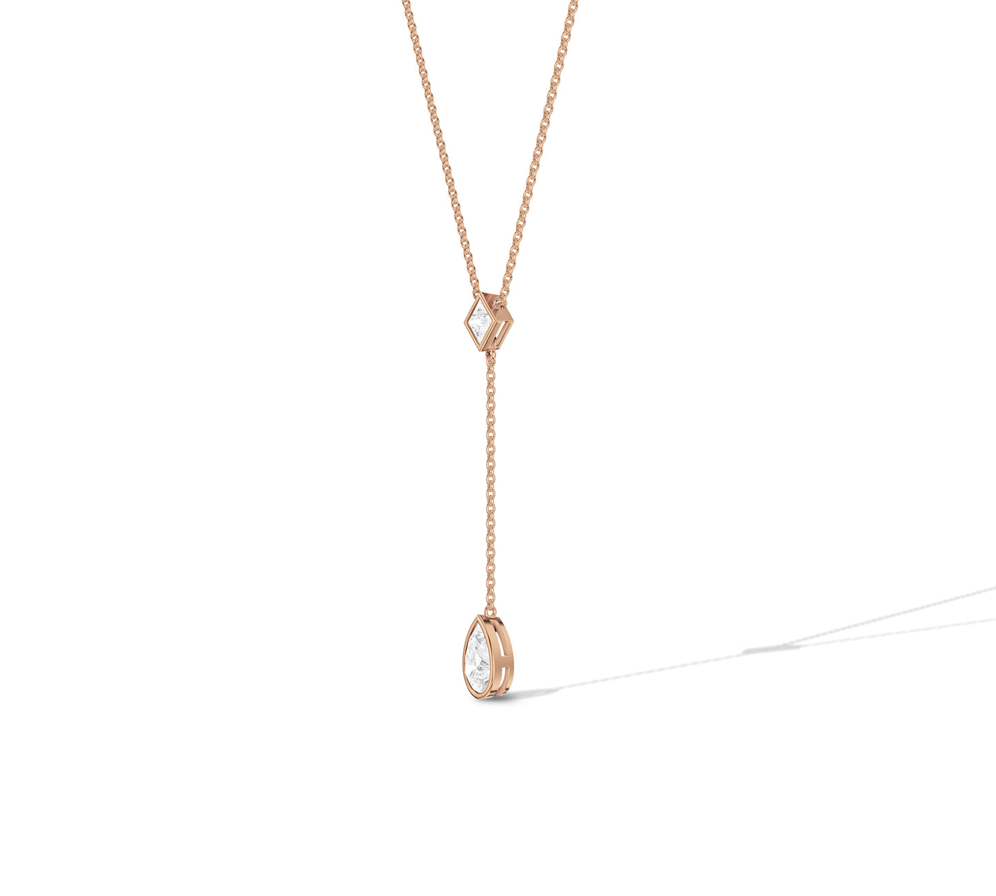 Y lariat necklace gold