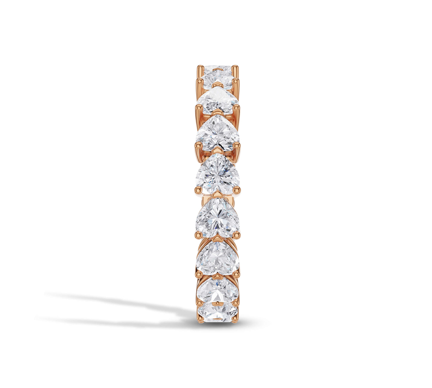 Lab Grown Heart Shaped Diamond Band