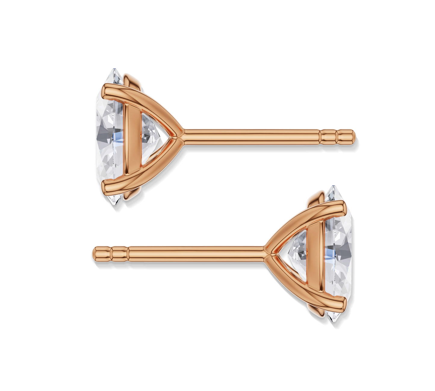 Delicate rose gold earrings for women