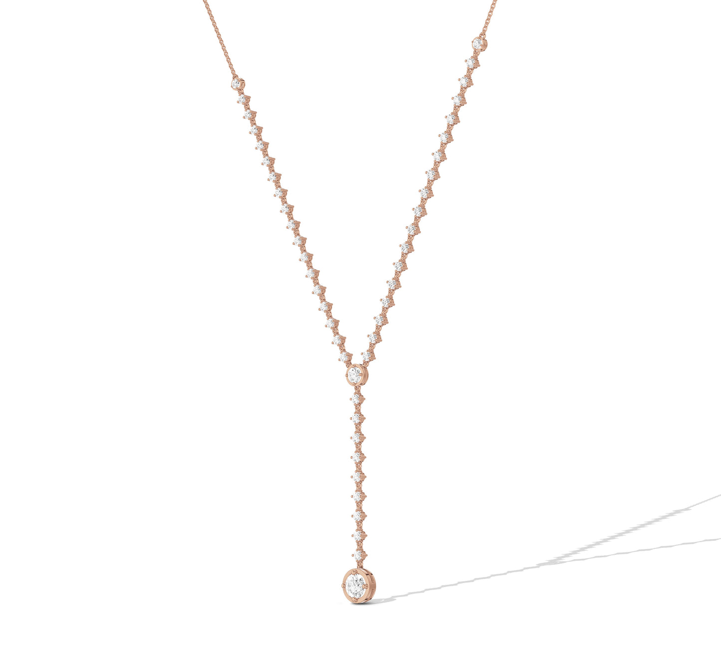 14kt gold lariat necklace