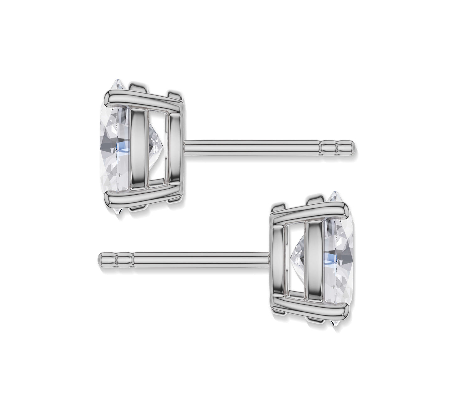 Elegant yellow gold ear studs