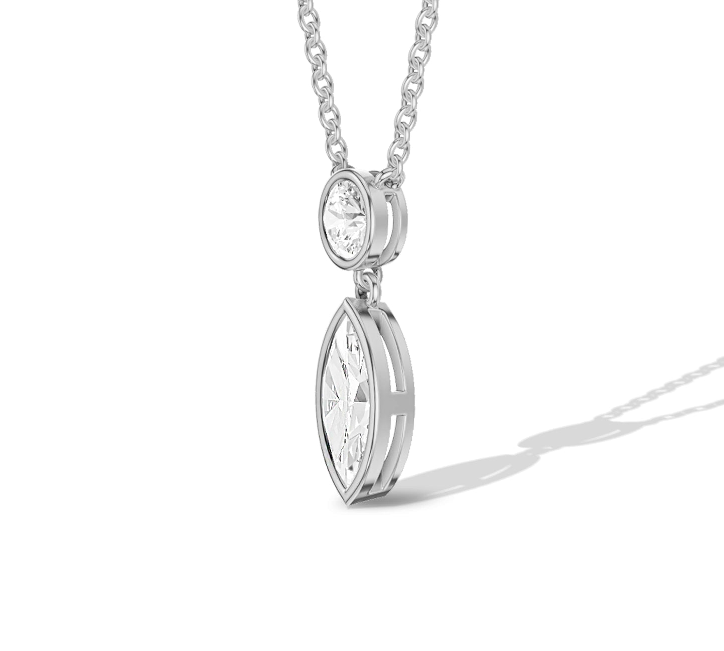 pendant necklace diamond in white gold