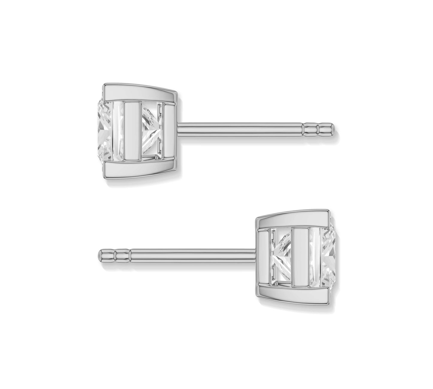 14K gold prong setting diamond earrings
