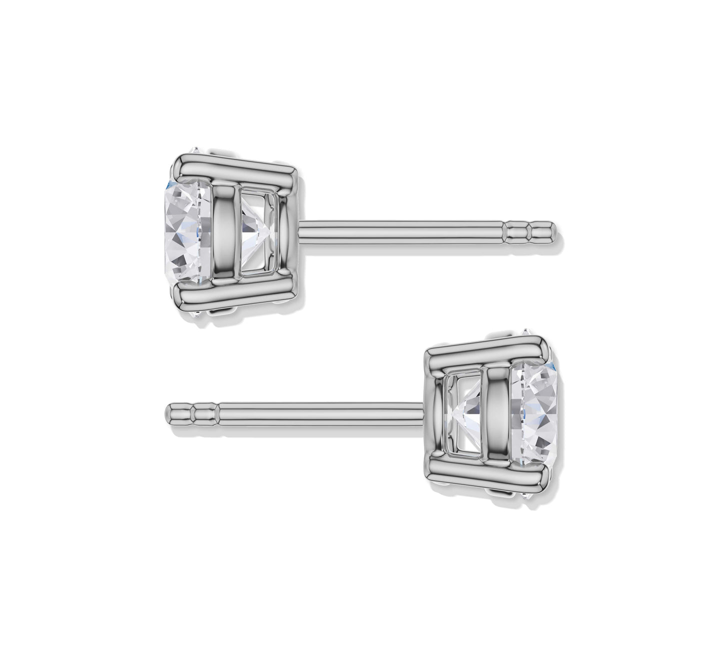 Timeless round yellow gold studs