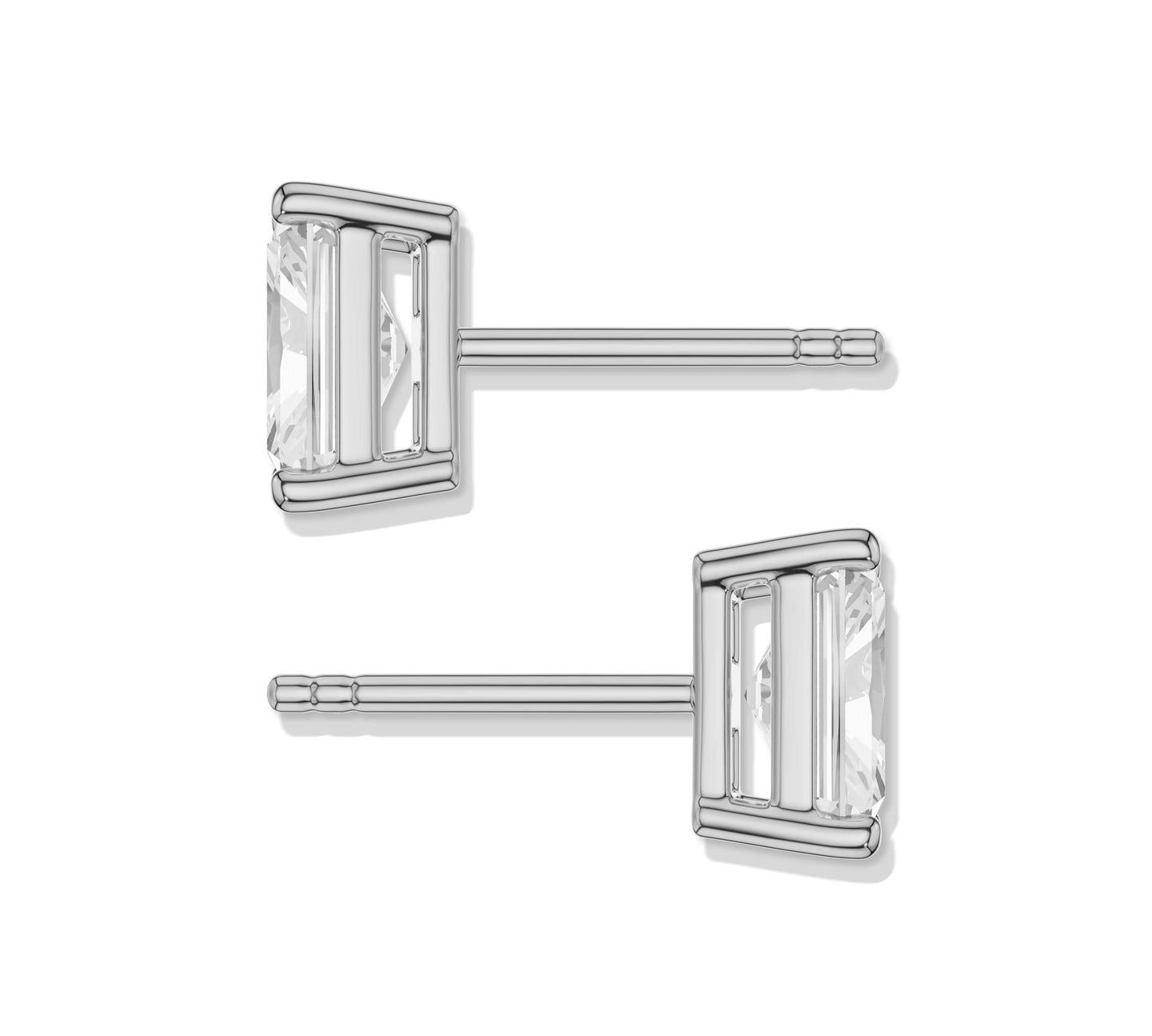 Timeless radiant cut earrings