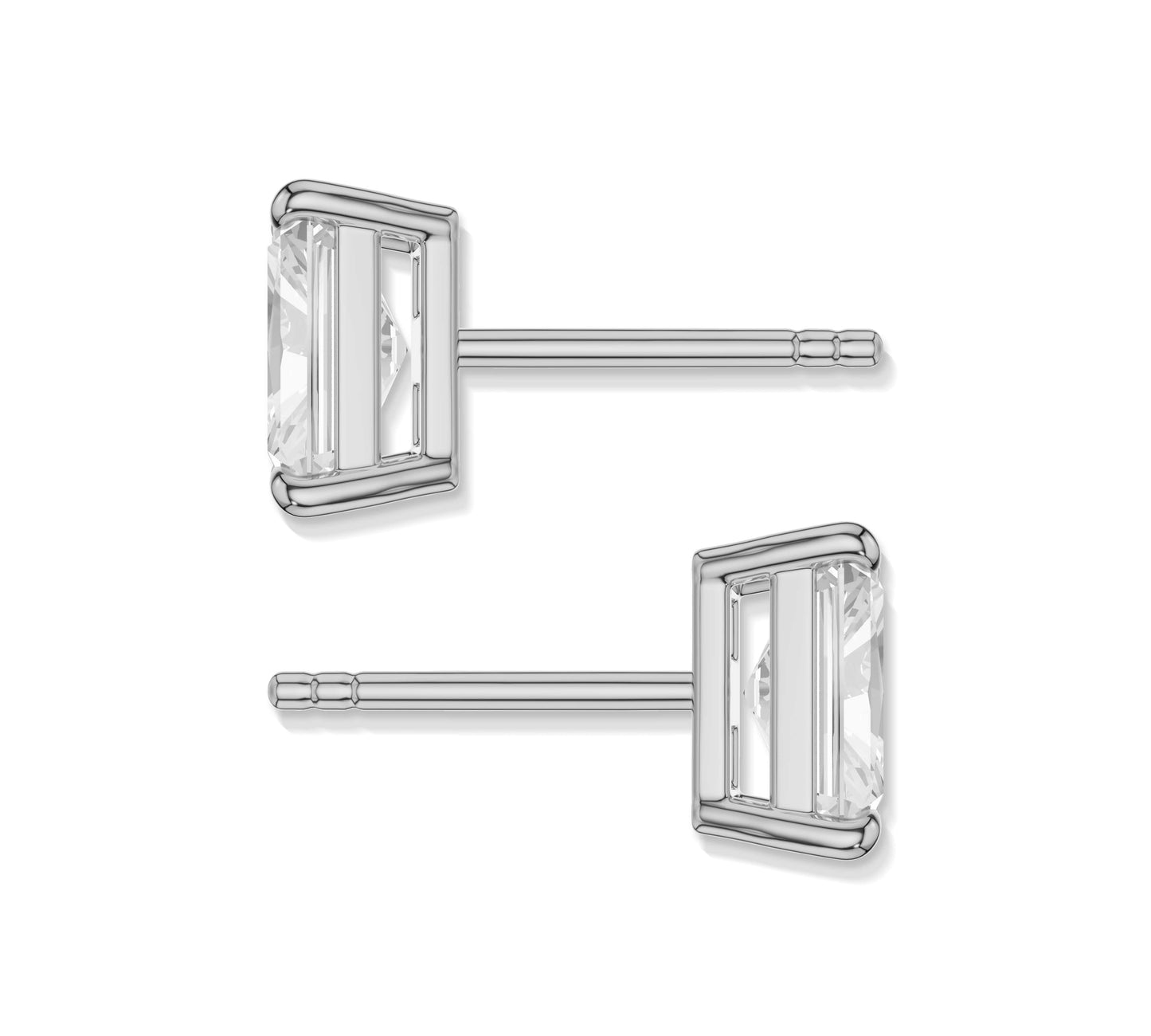 white gold radiant diamond earrings