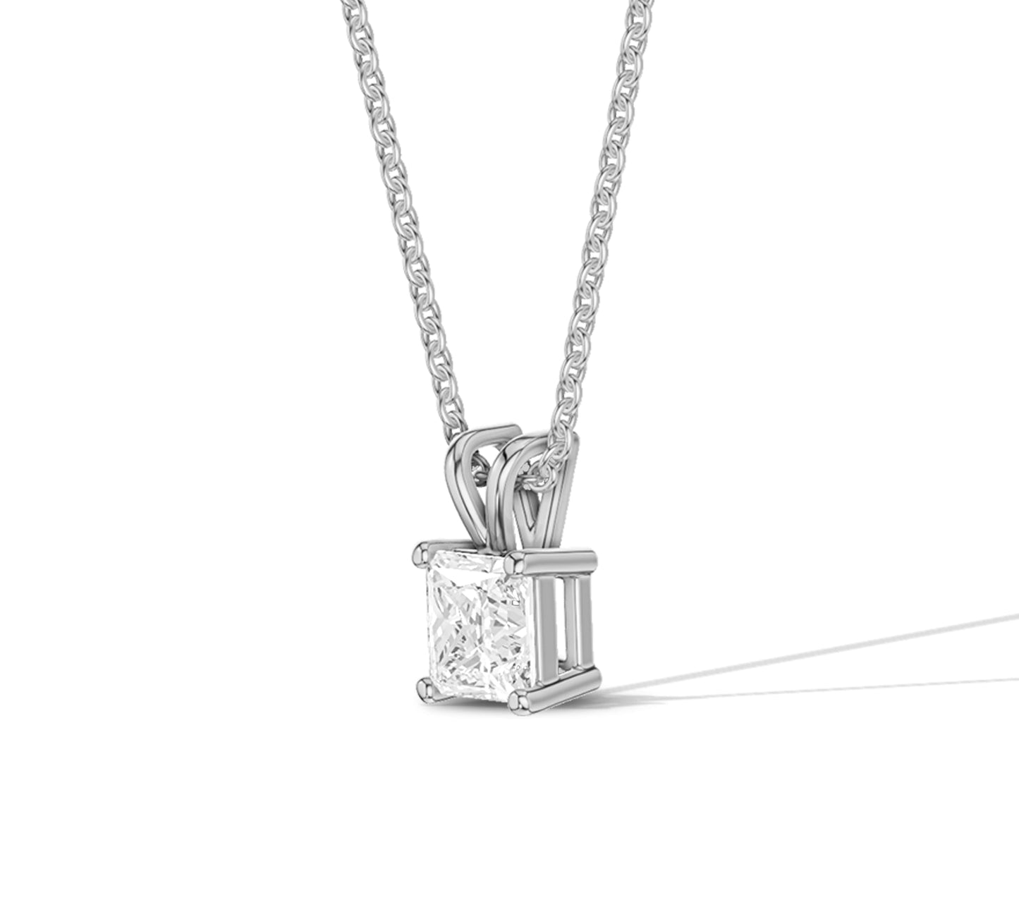 pendant diamond gold with princess