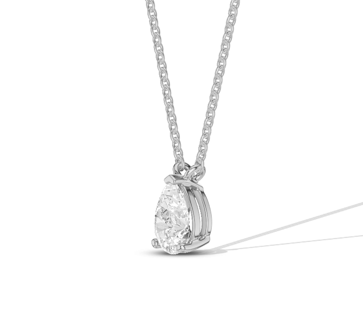 pear shaped diamond necklace