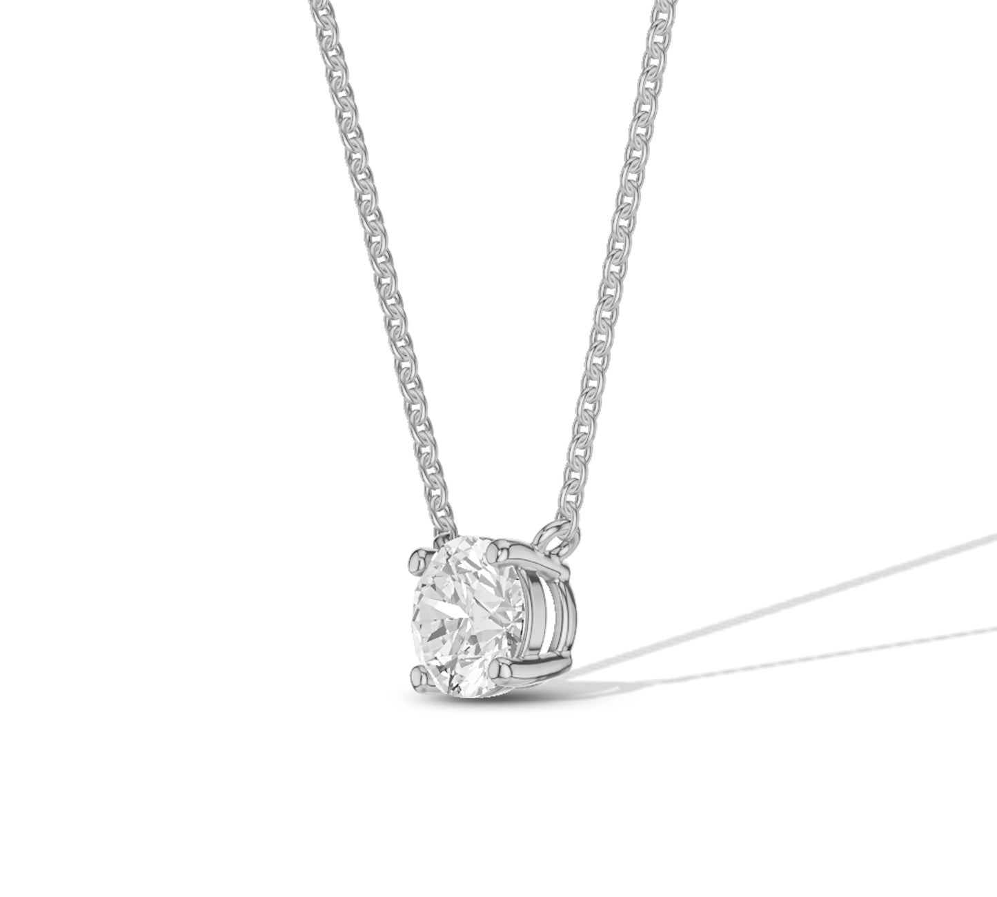 lab grown diamond solitaire necklace