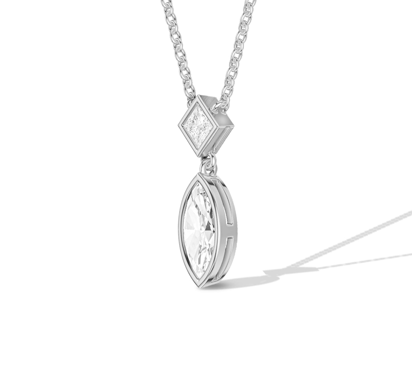 white gold and diamond necklace