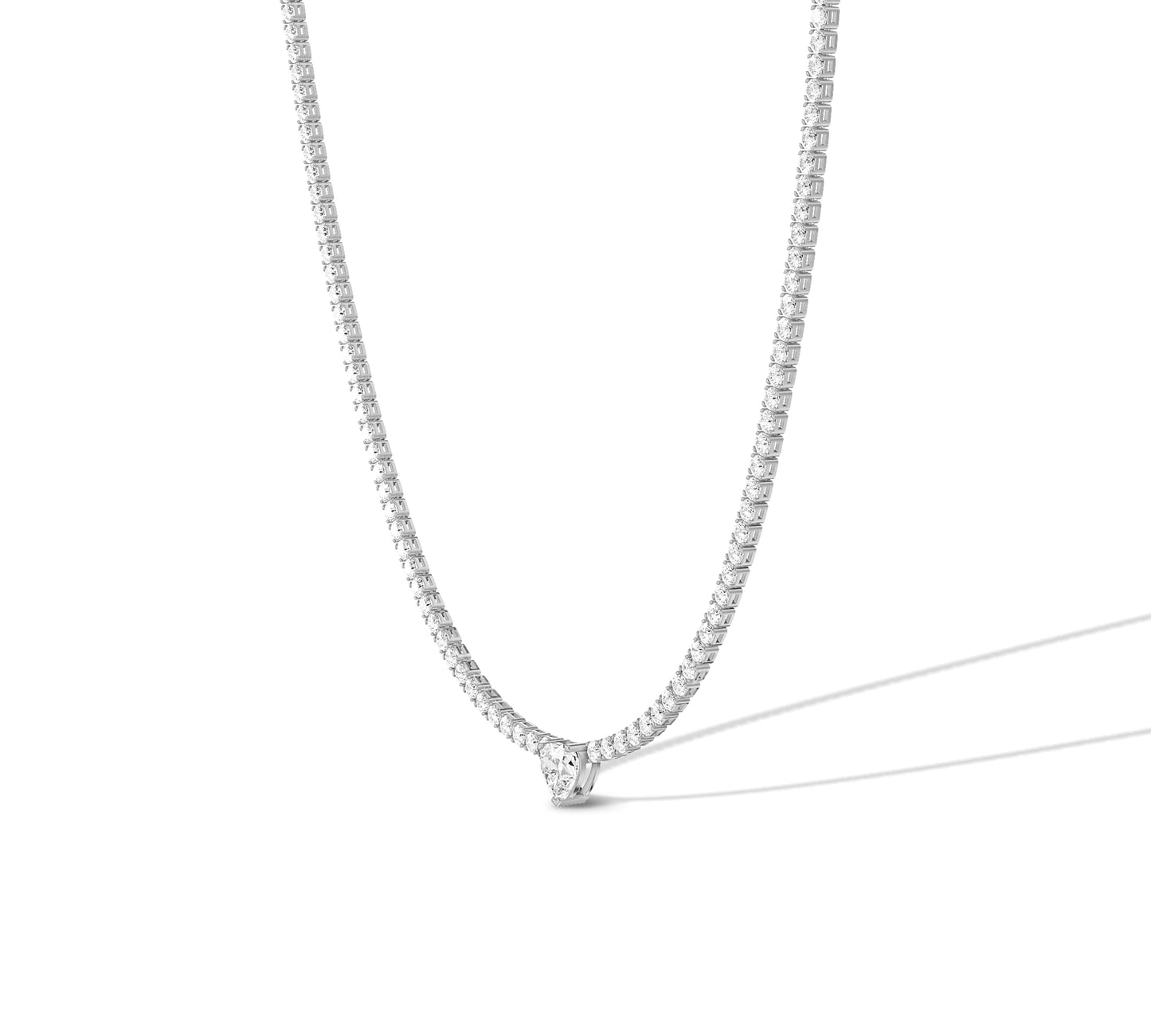 white gold tennis necklace