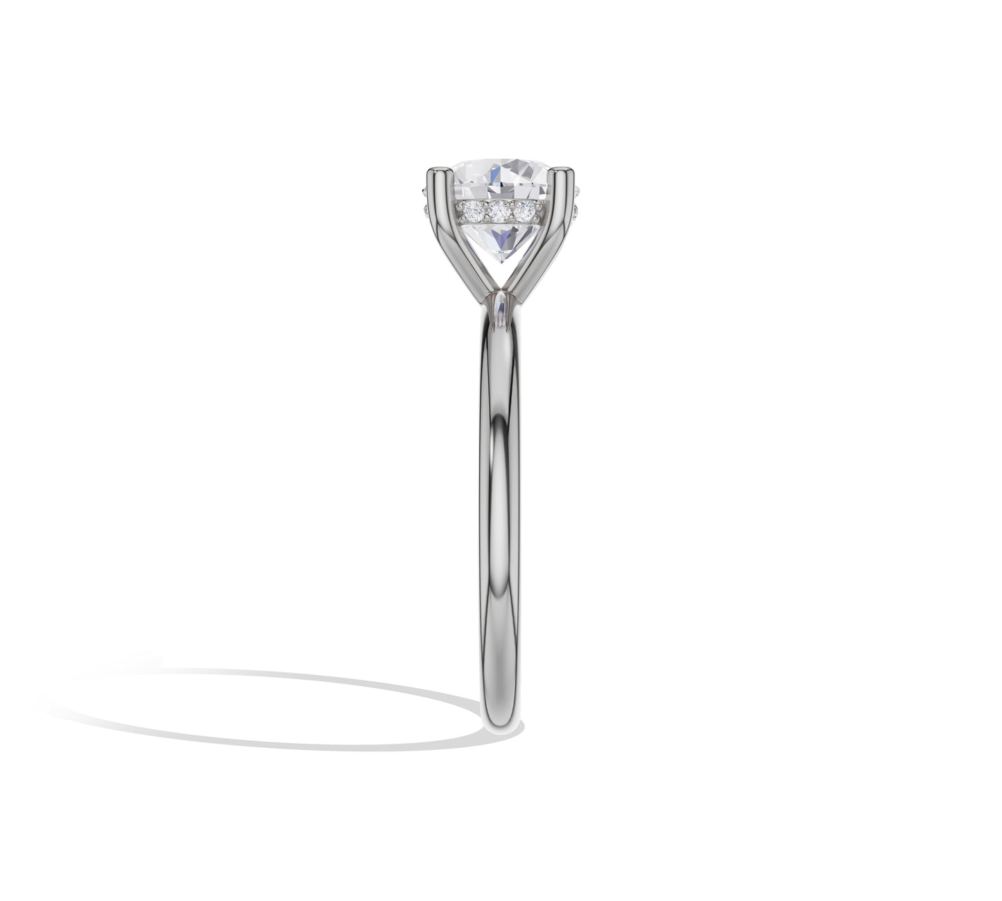 white gold hidden halo ring