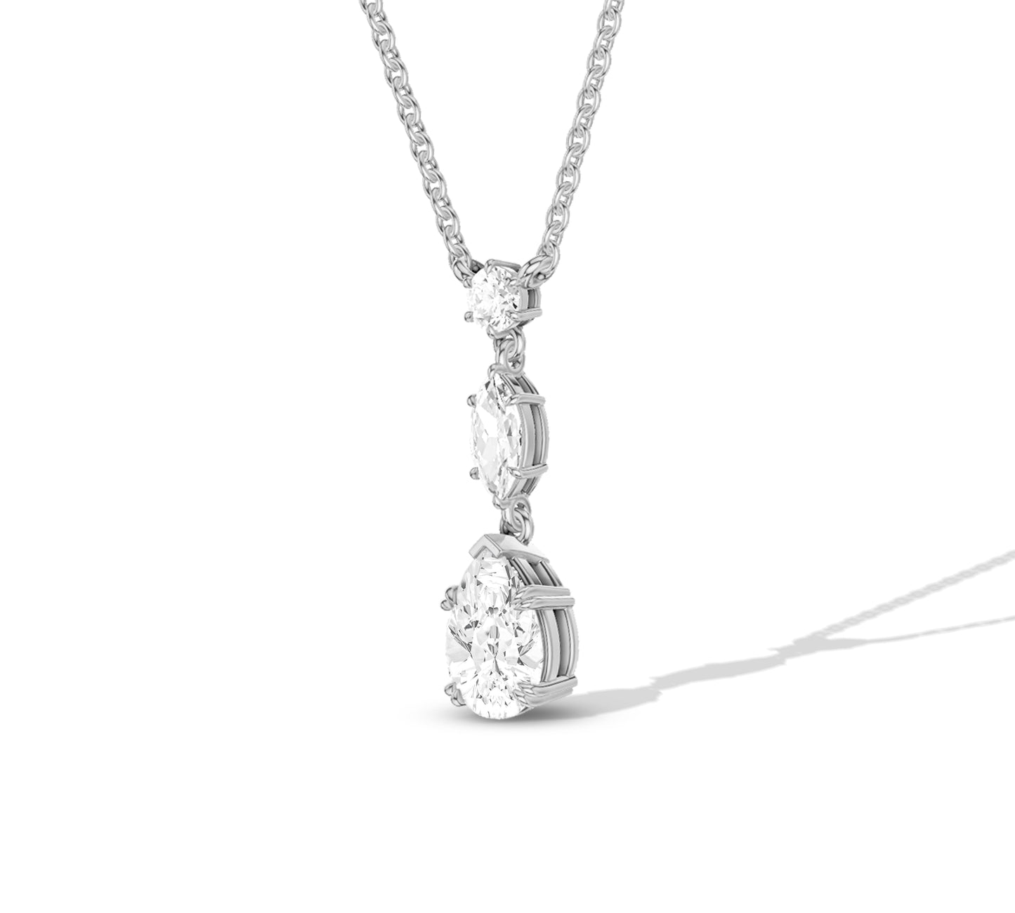 Timeless rose gold pendant with sparkling round diamonds