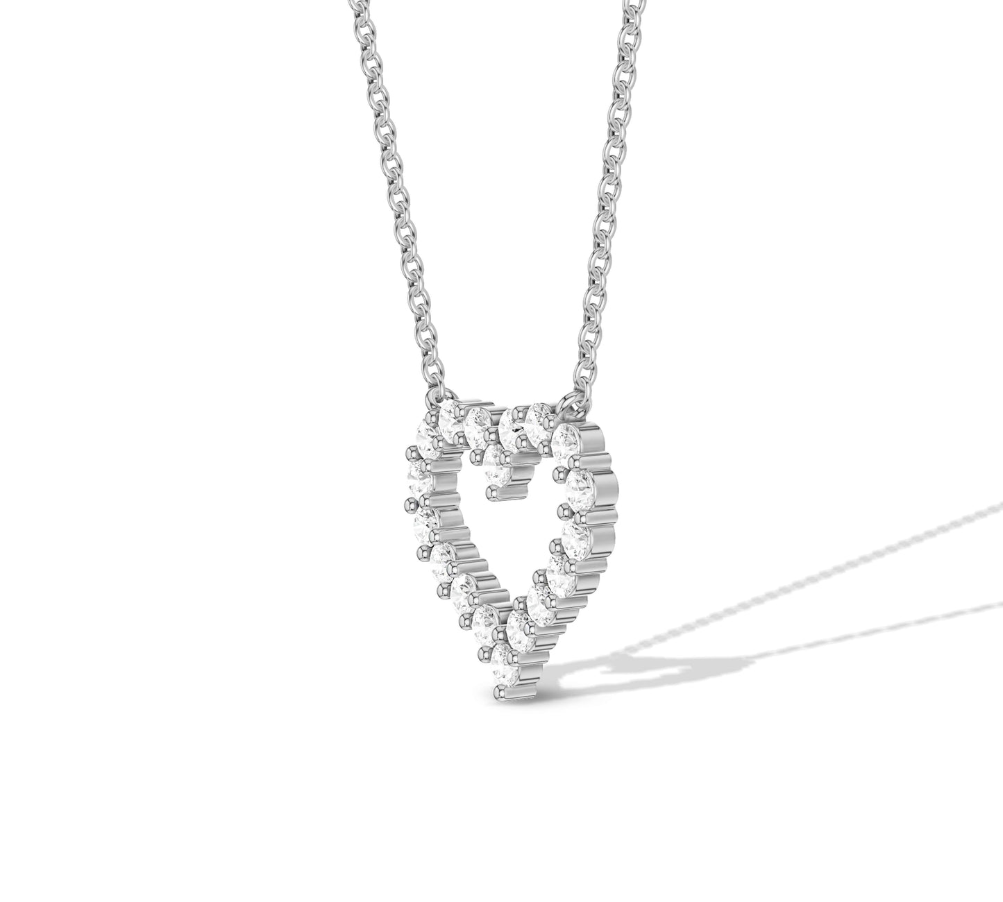 diamond heart pendant