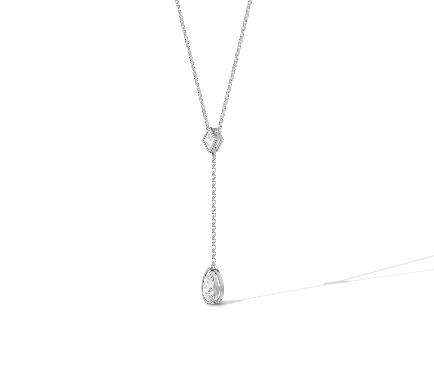 white gold lariat necklace