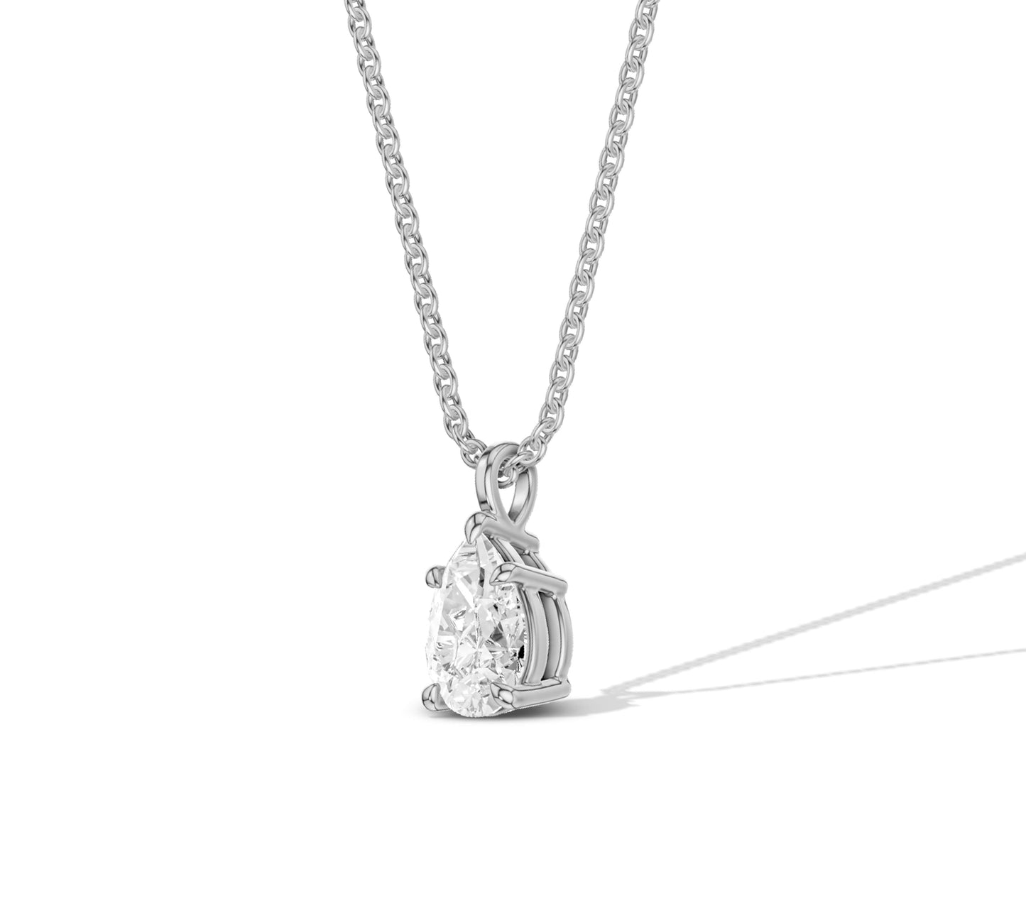 gold solitaire necklace white gold