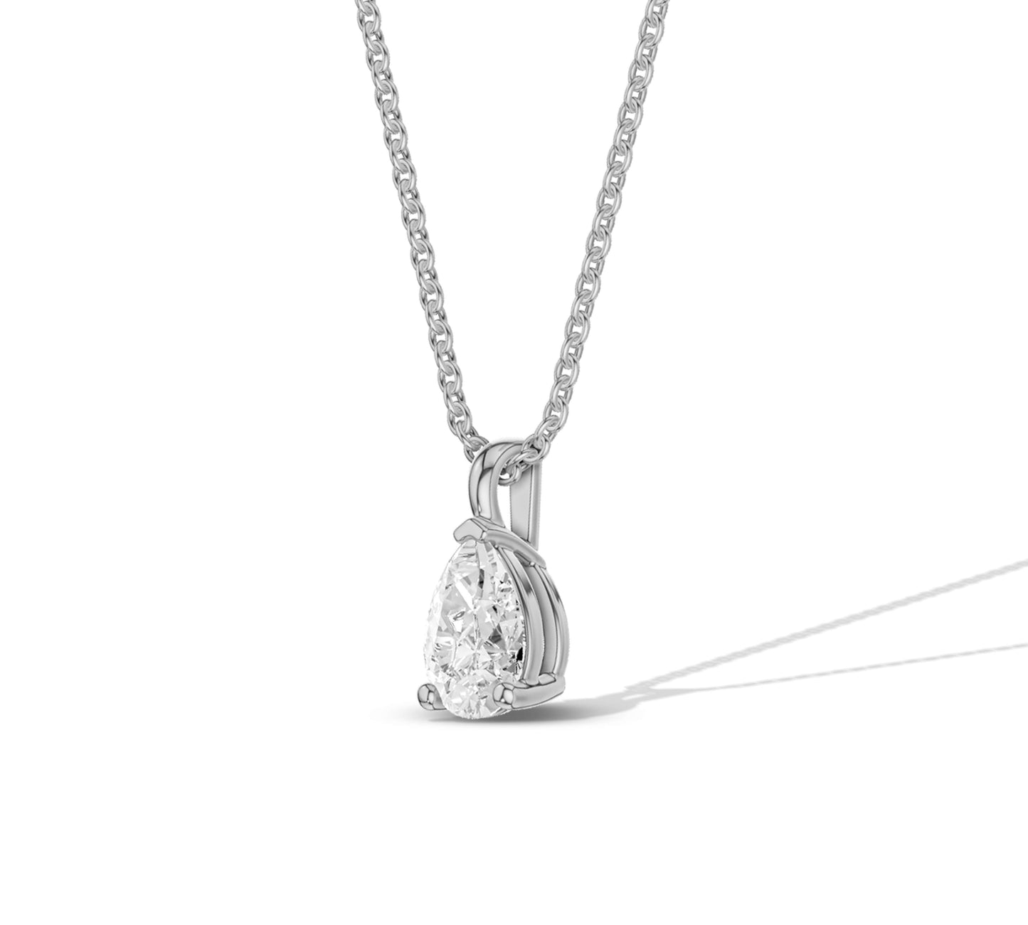 single diamond necklace white gold