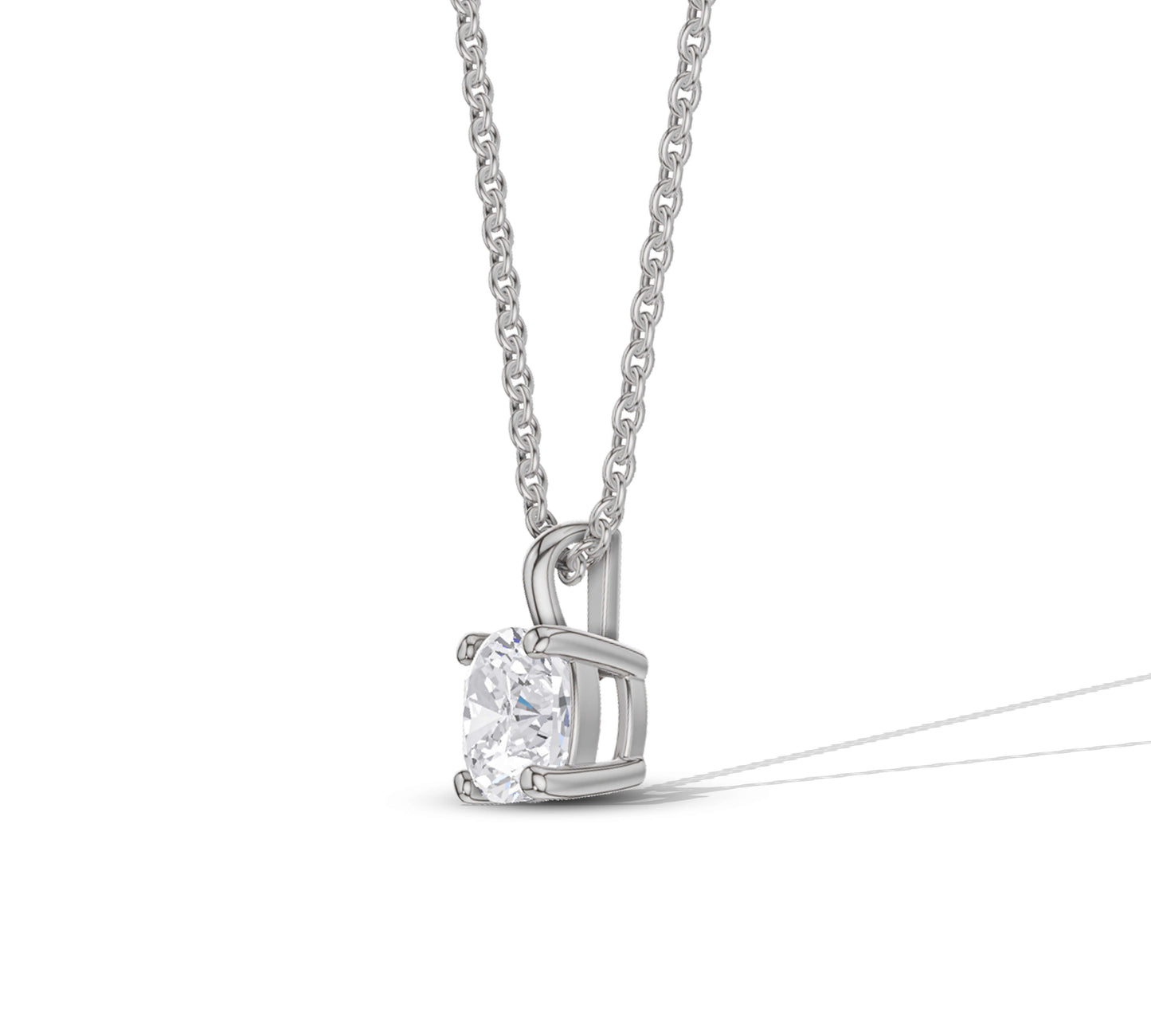 14k white gold and diamond necklace