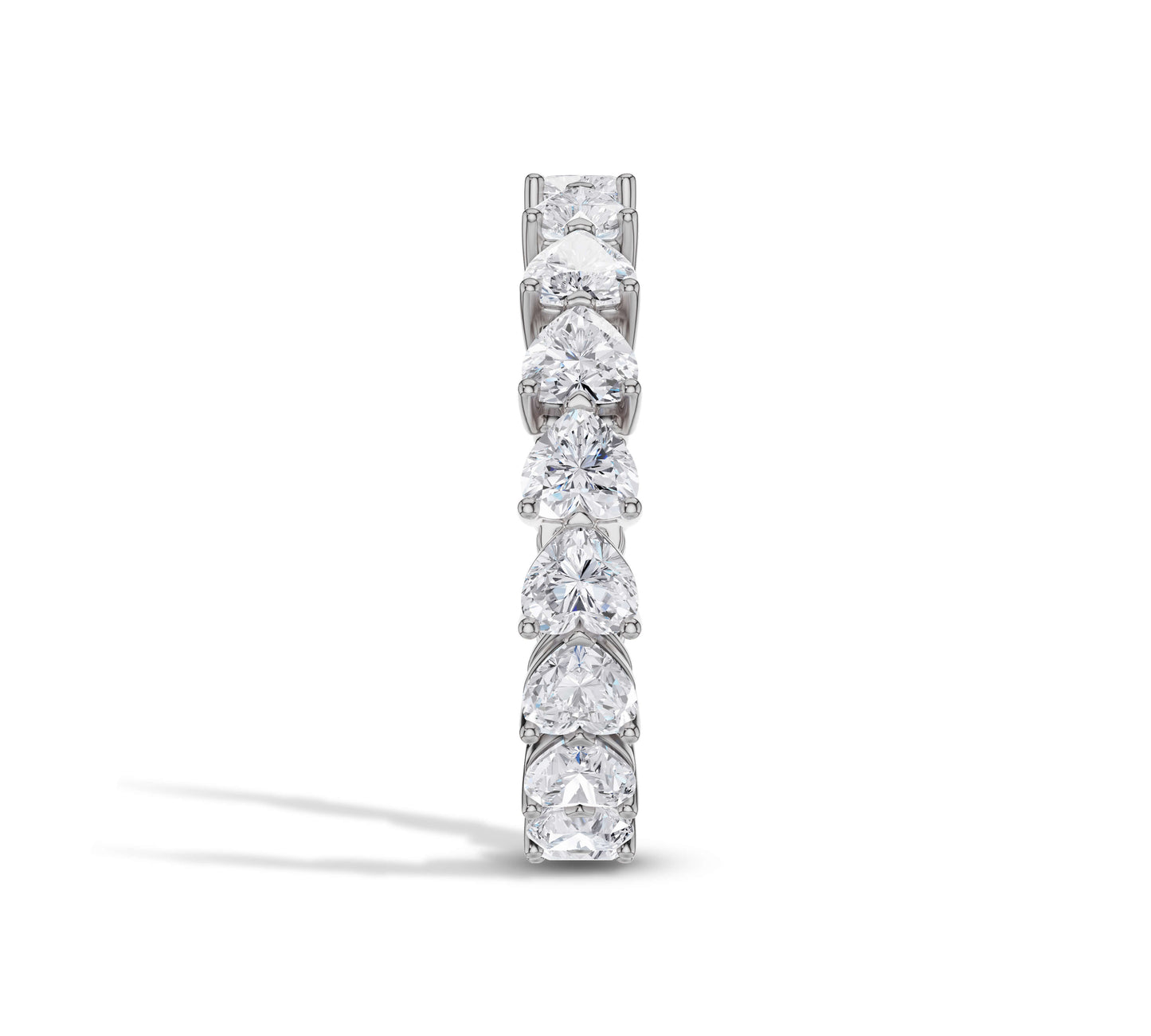 Lab Grown Heart Shaped Diamond Band