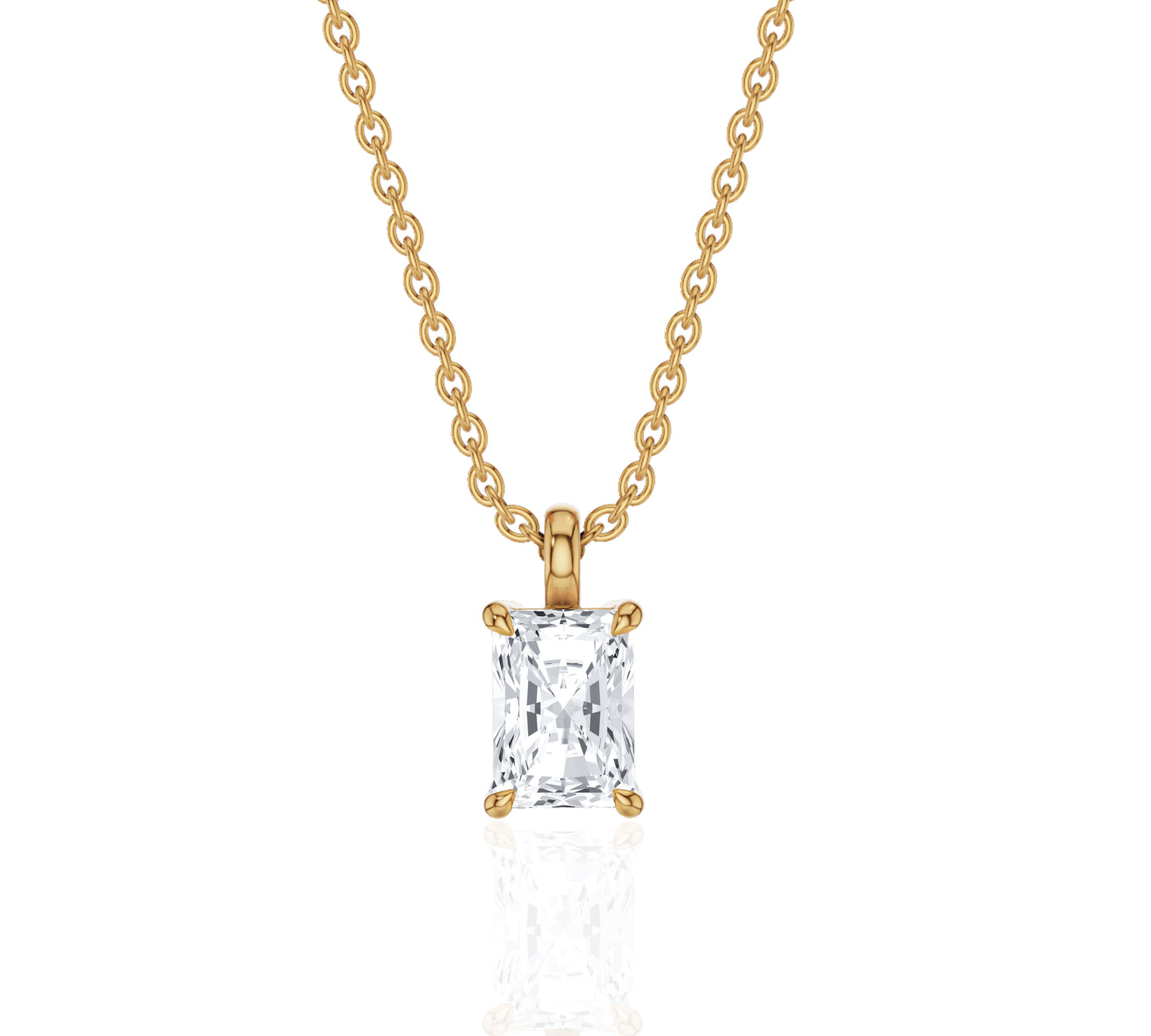 diamond on a necklace
