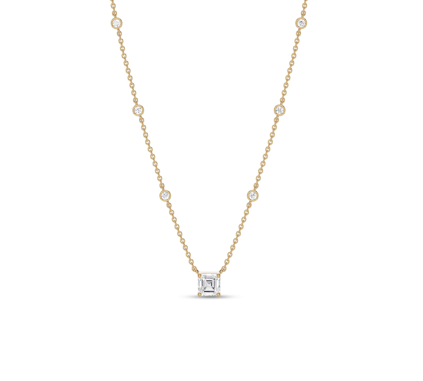Station Diamond Necklace for Women
