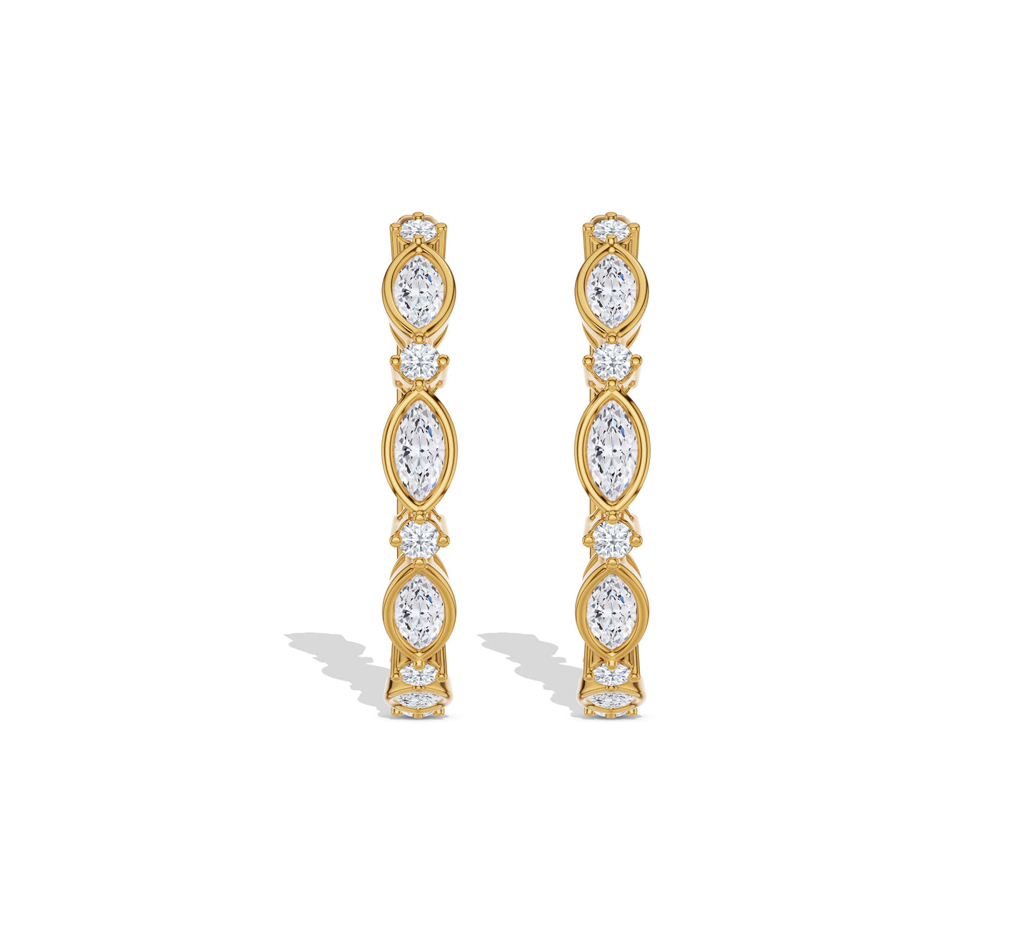 lab grown diamond hoop earrings