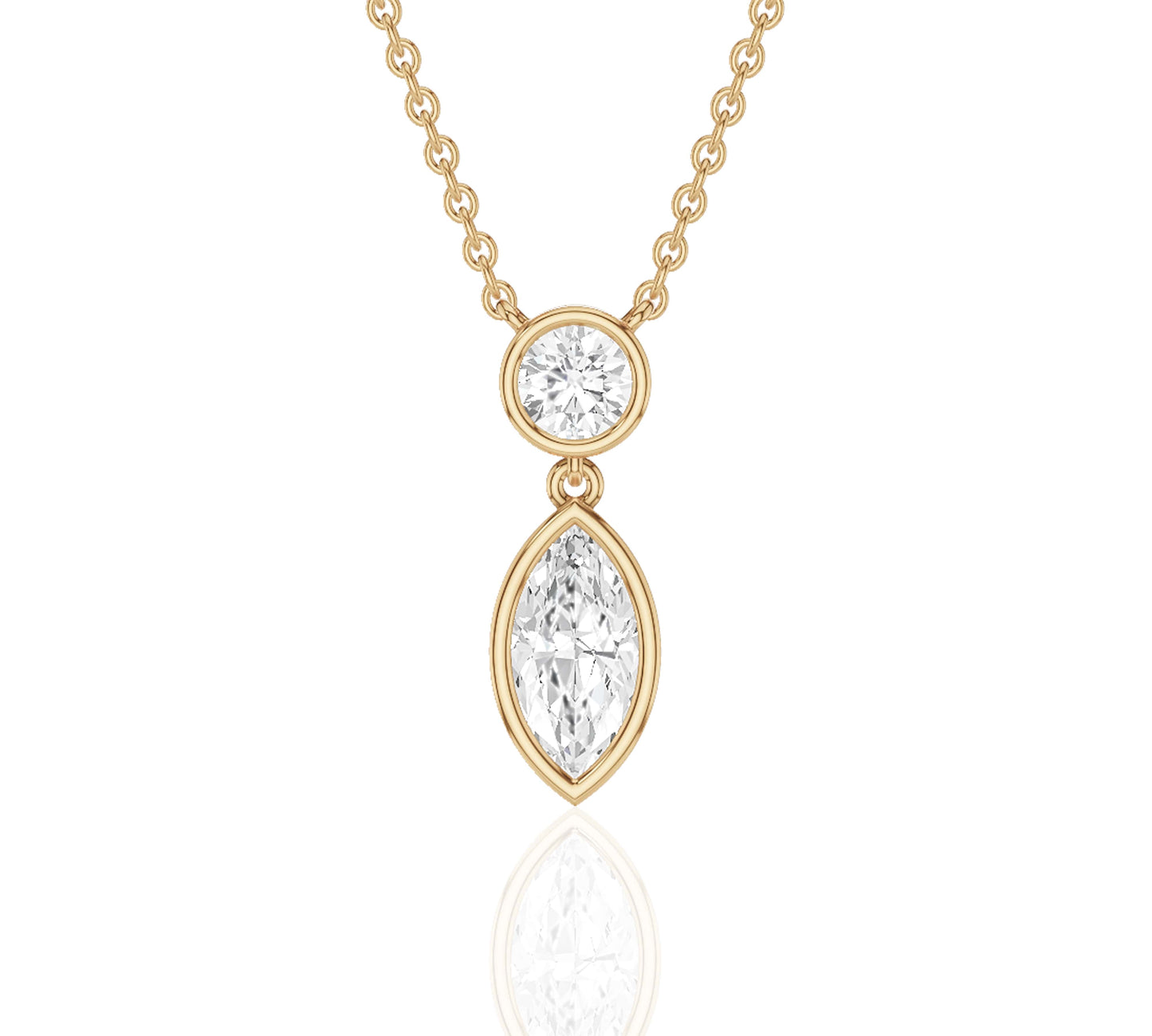 diamond drop necklace gold