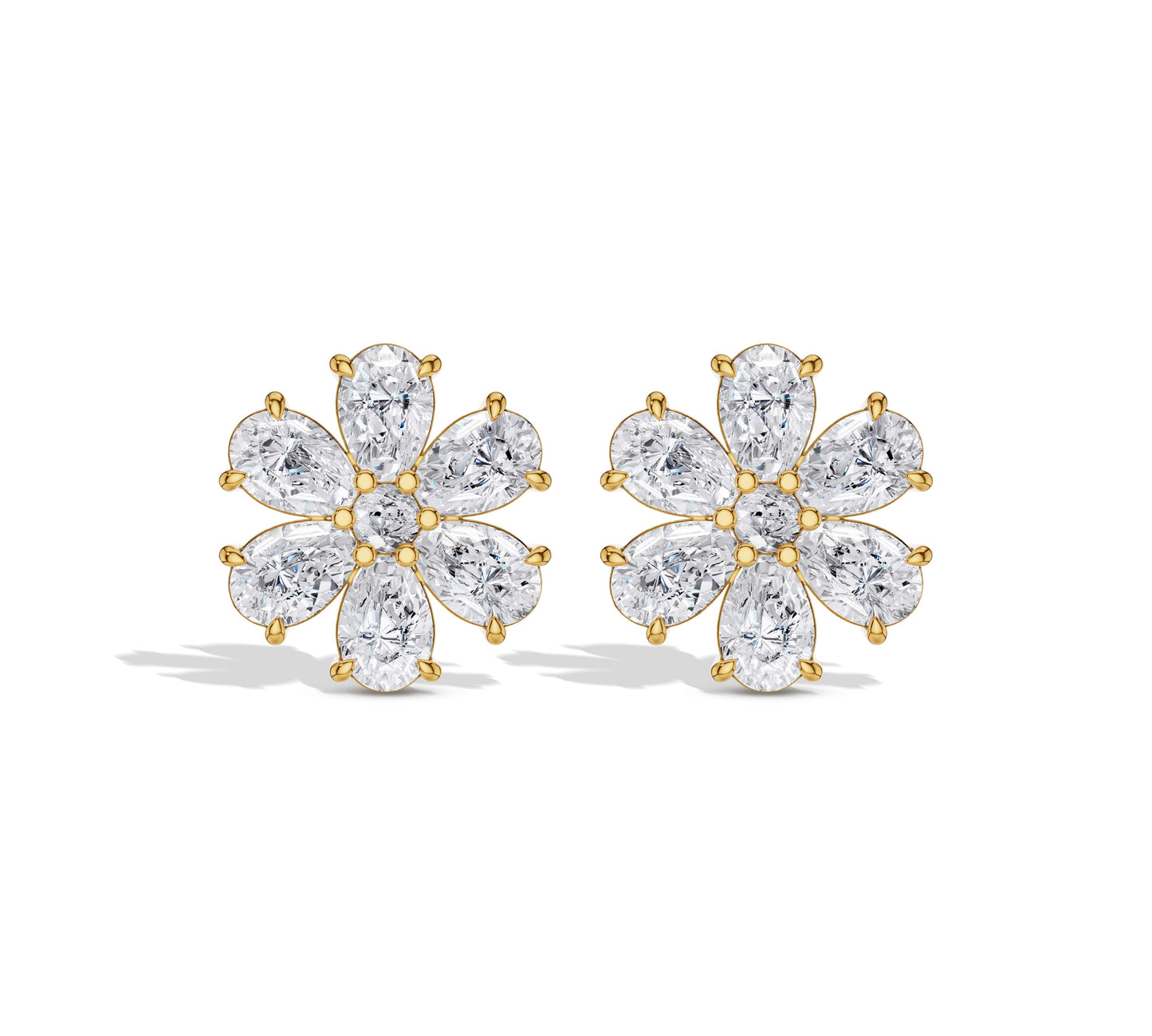 Floral stud earrings