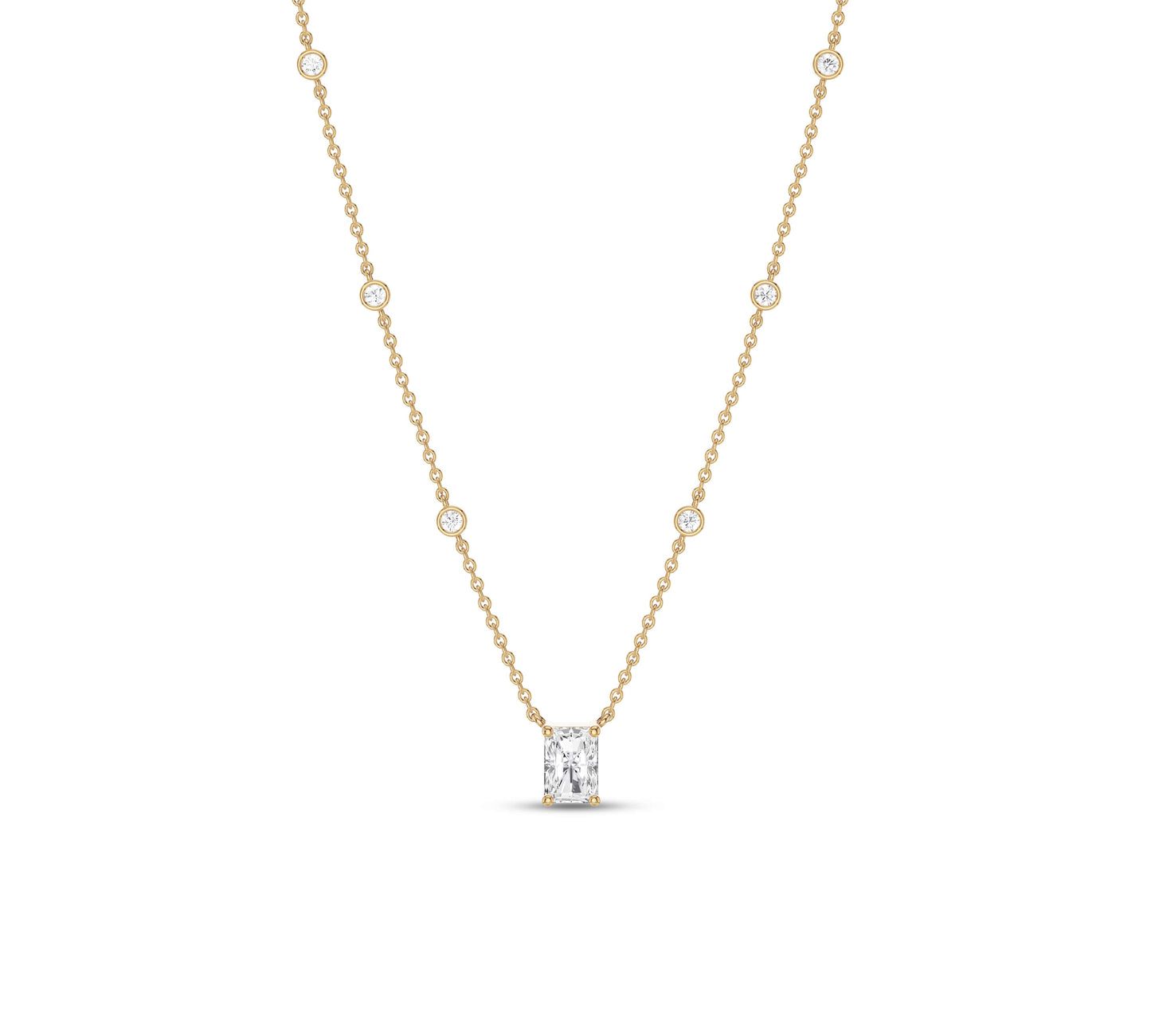 yellow gold Station Necklace