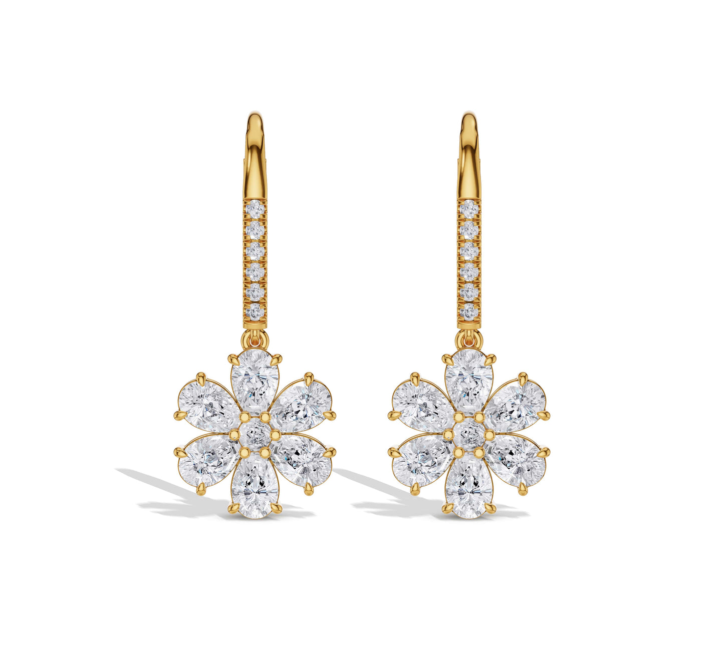 hoop earrings flowers