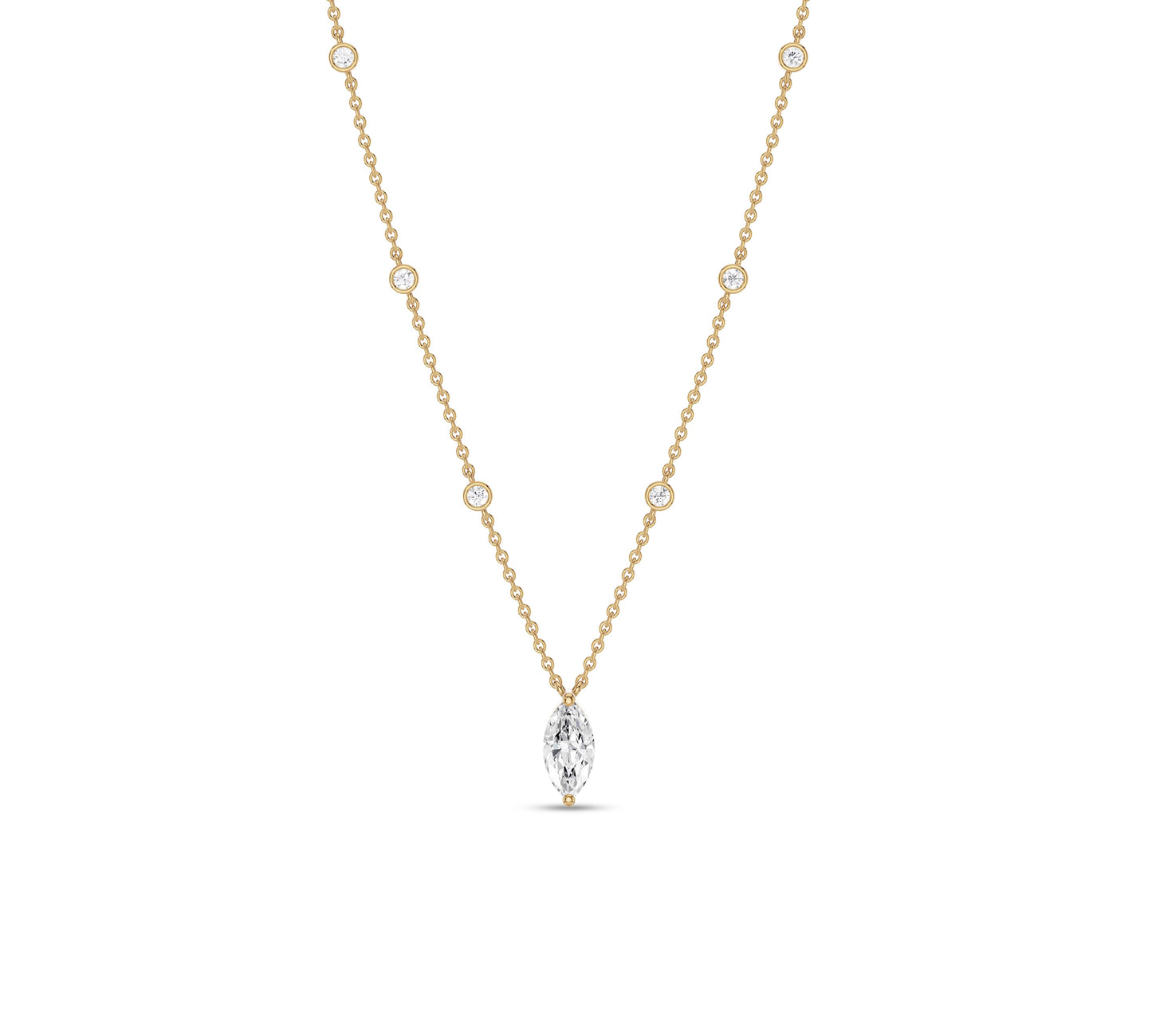 marquise diamond necklace pendant