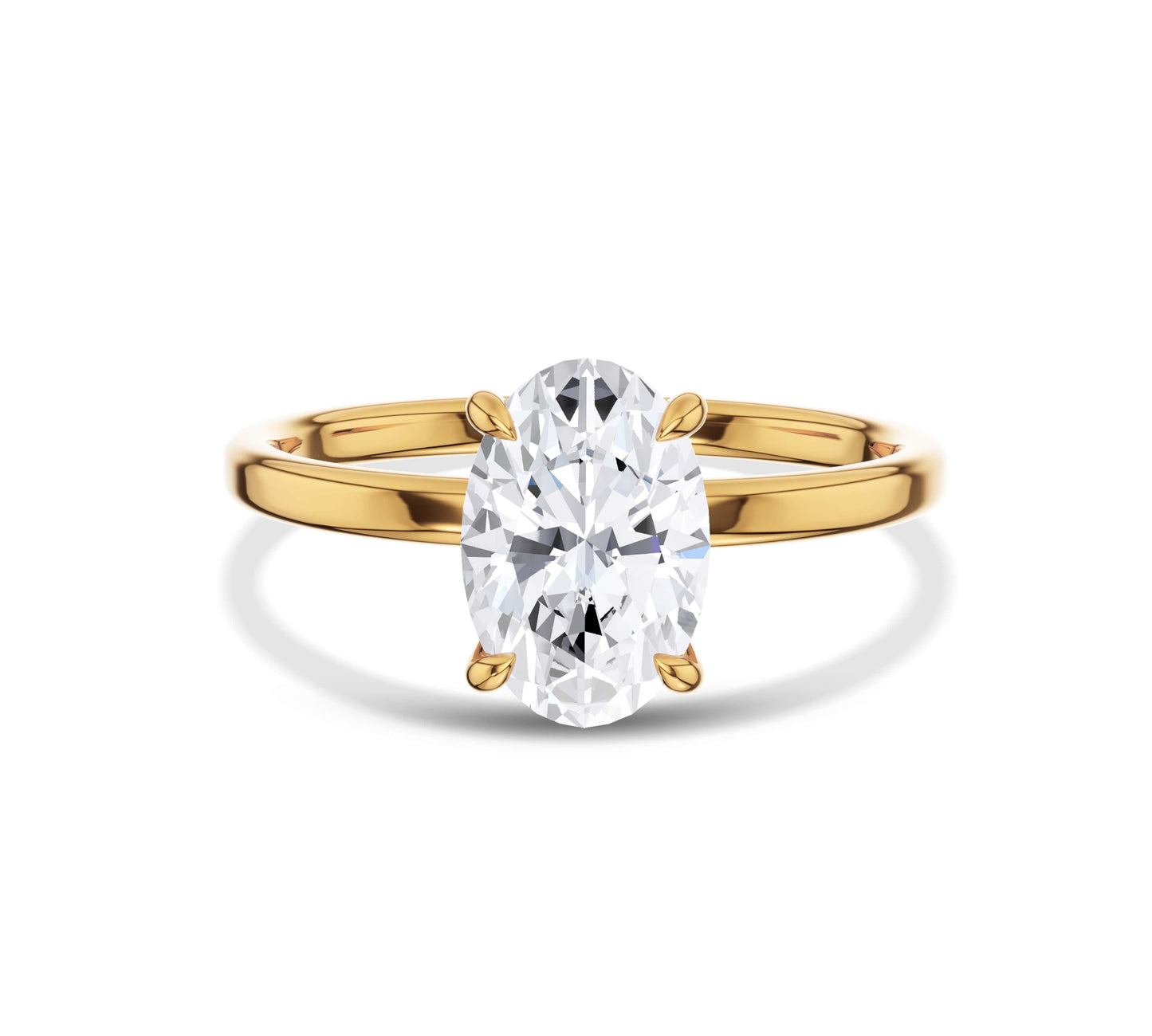 Elegant oval diamond engagement ring design