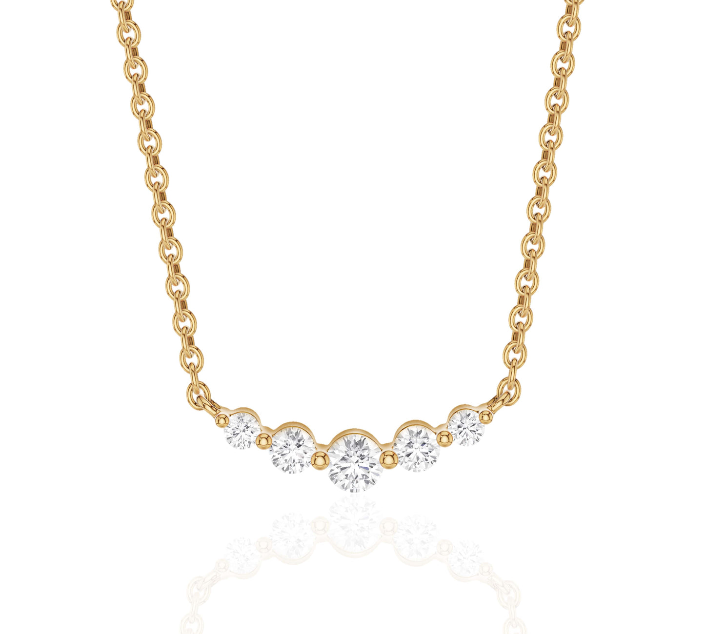 bar necklace with diamond