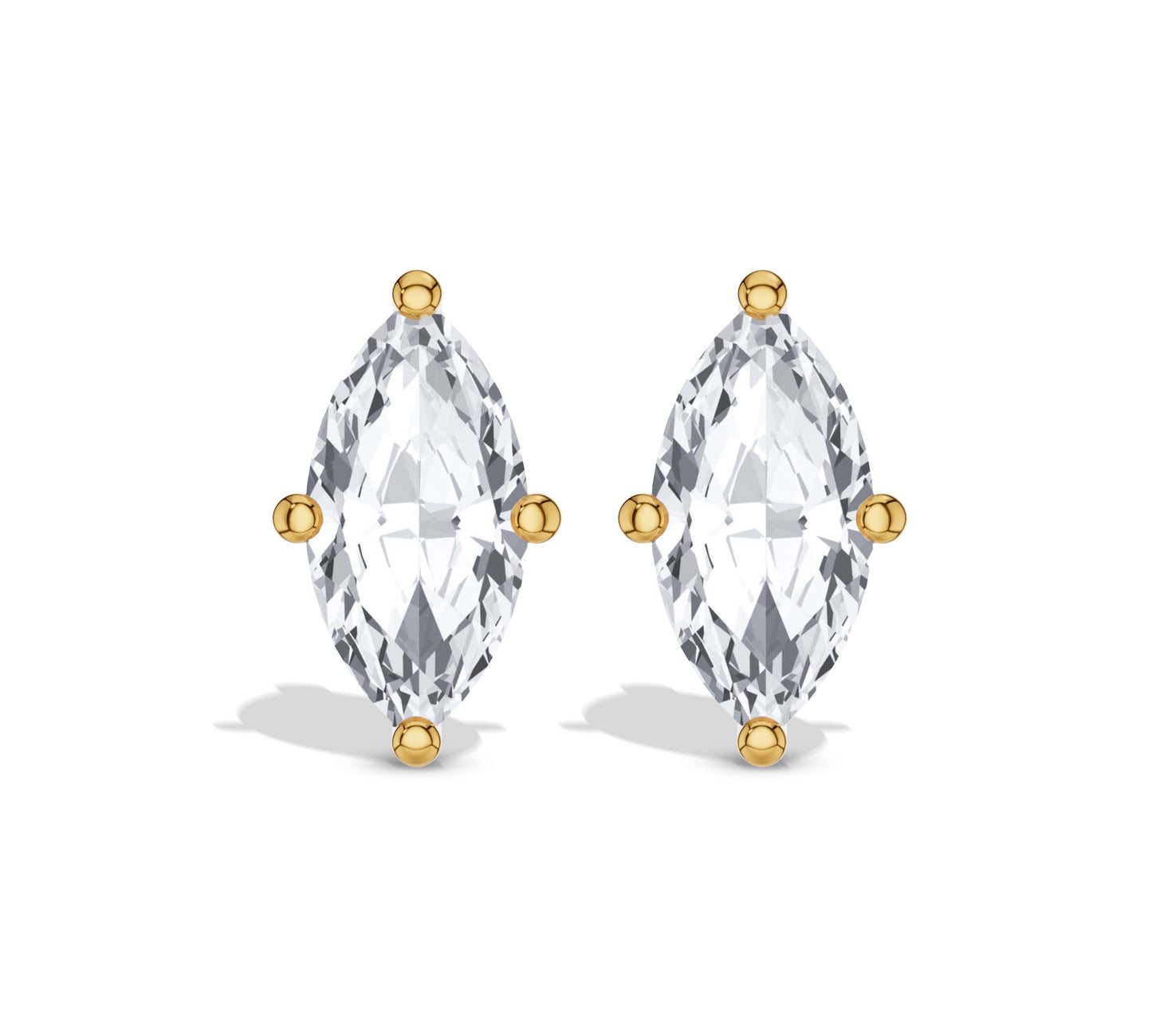 marquise diamond stud earrings