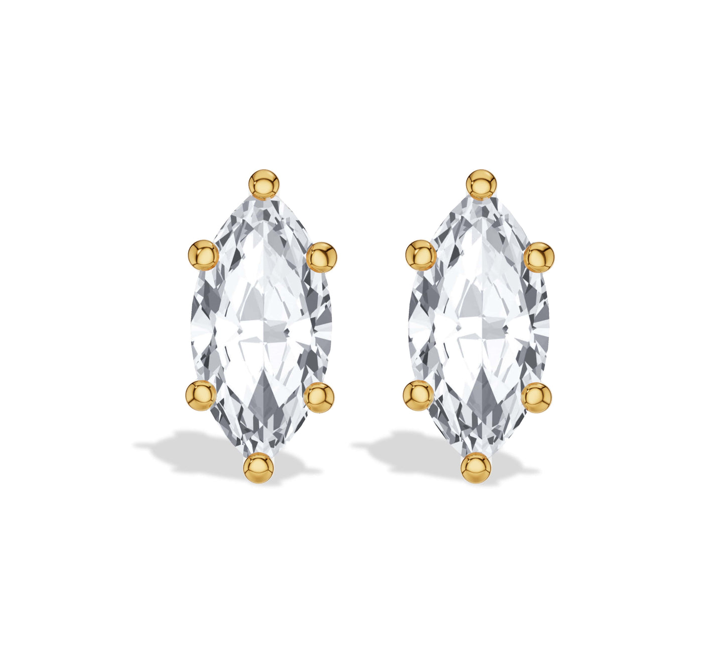marquise diamond stud earrings