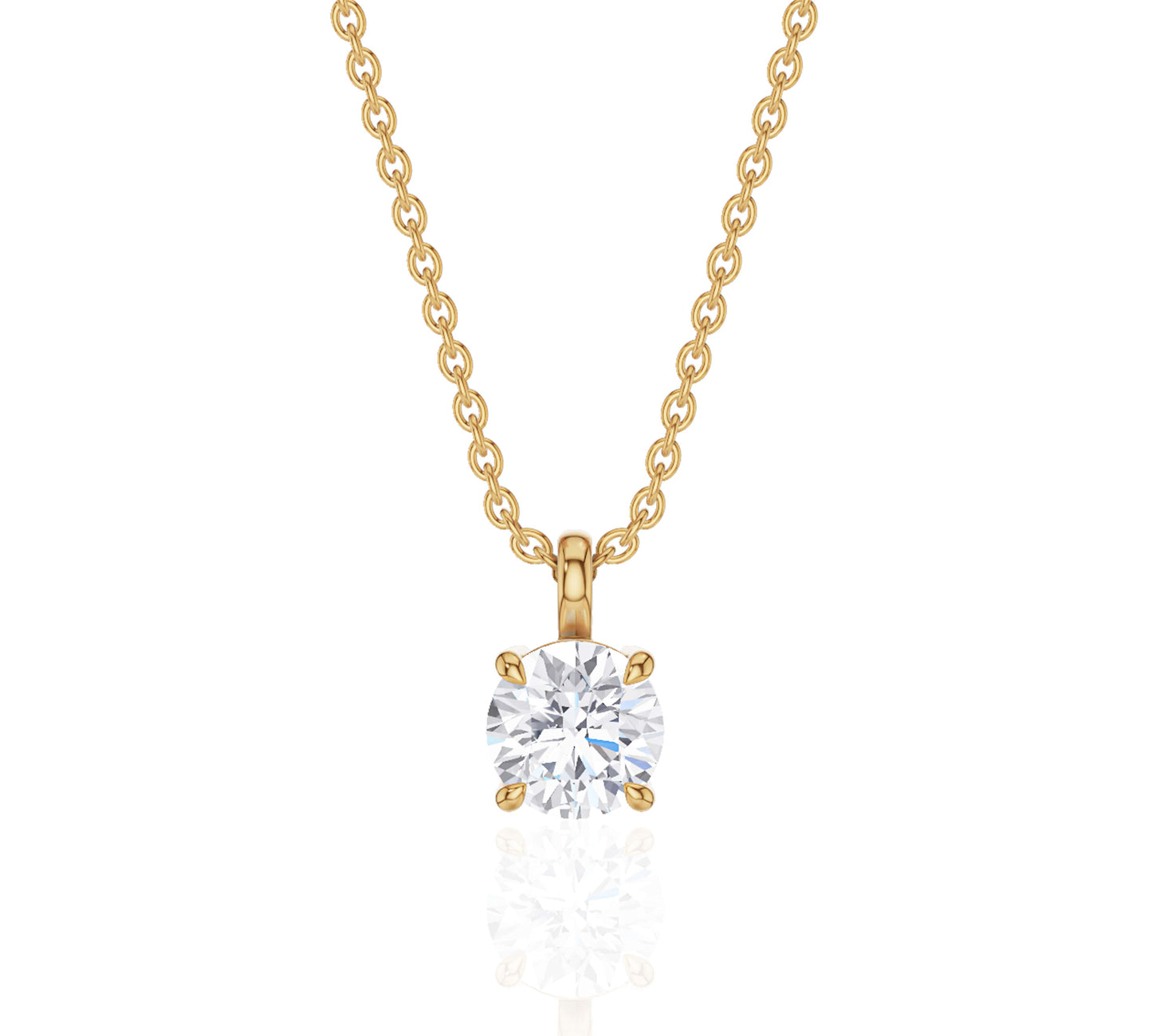 solitaire diamond necklace