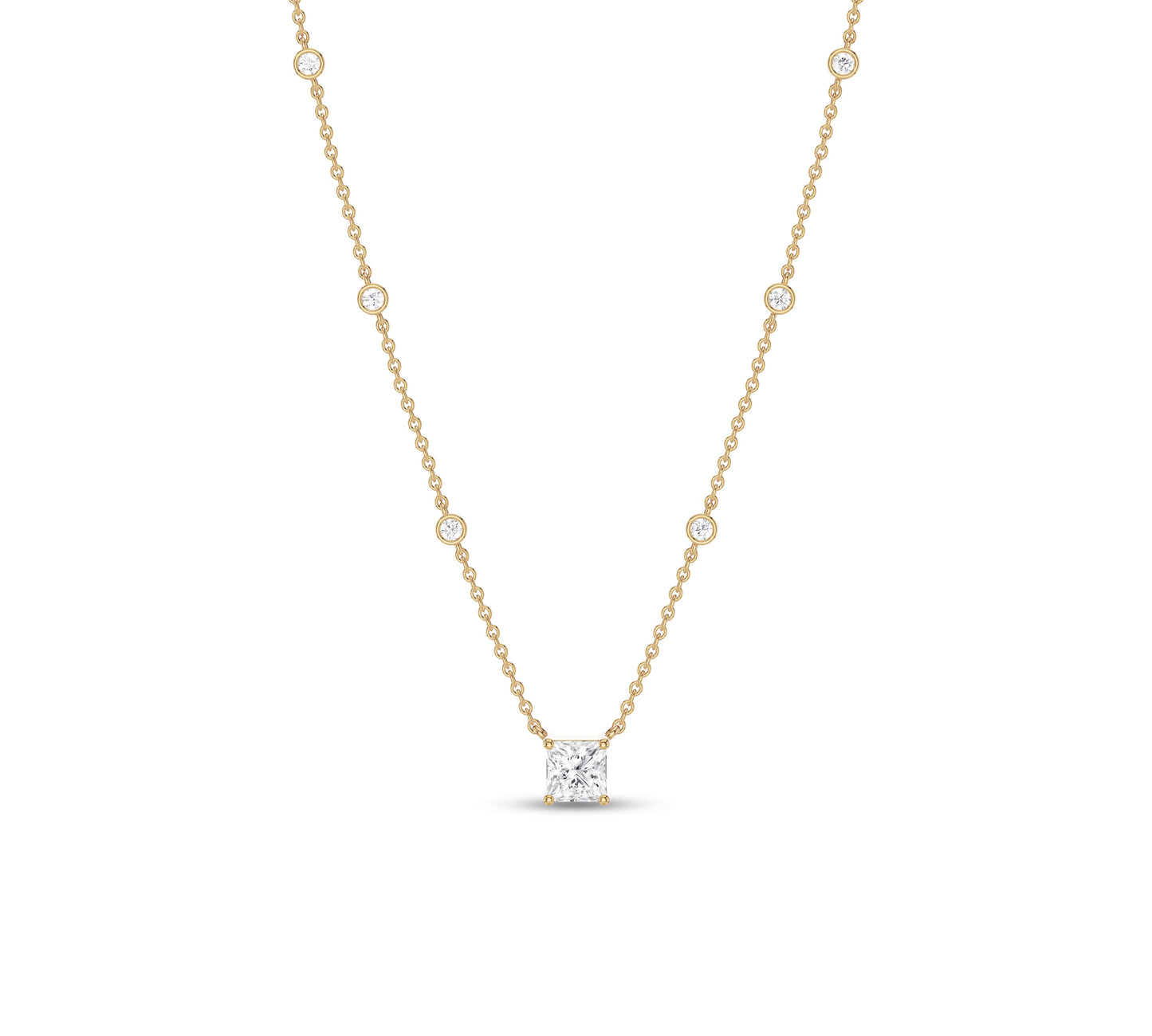 princess diamond station necklace