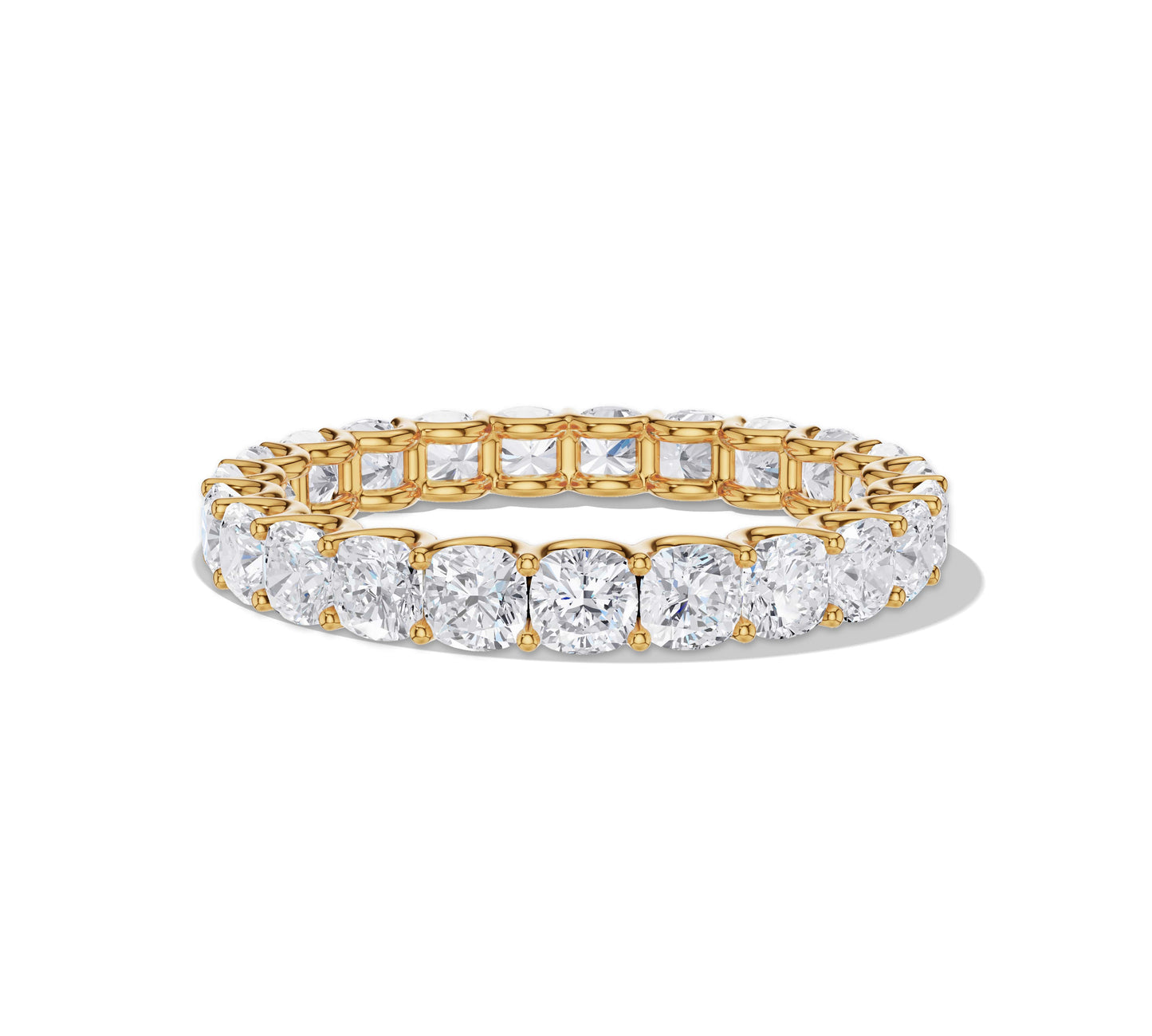 cushion cut wedding rings