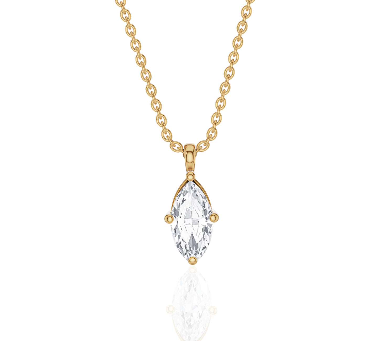 marquise solitaire necklace