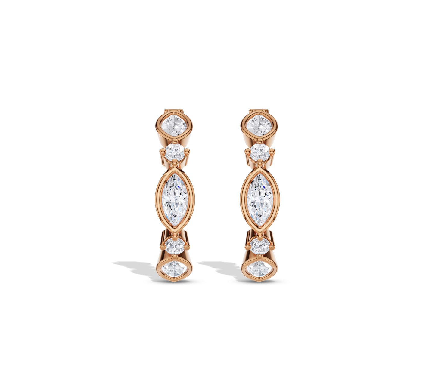 half hoop diamond earrings