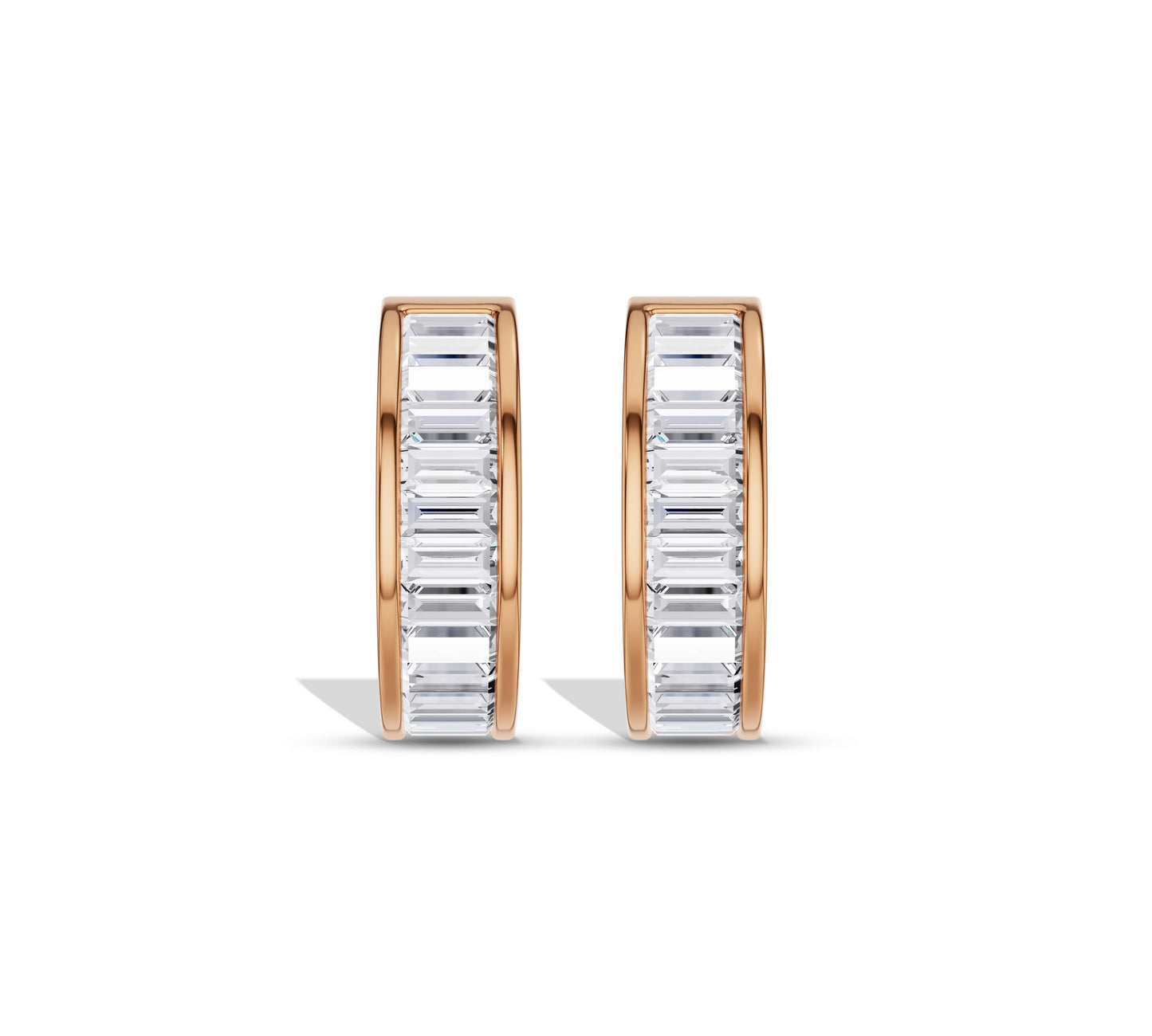 huggie diamond earrings
